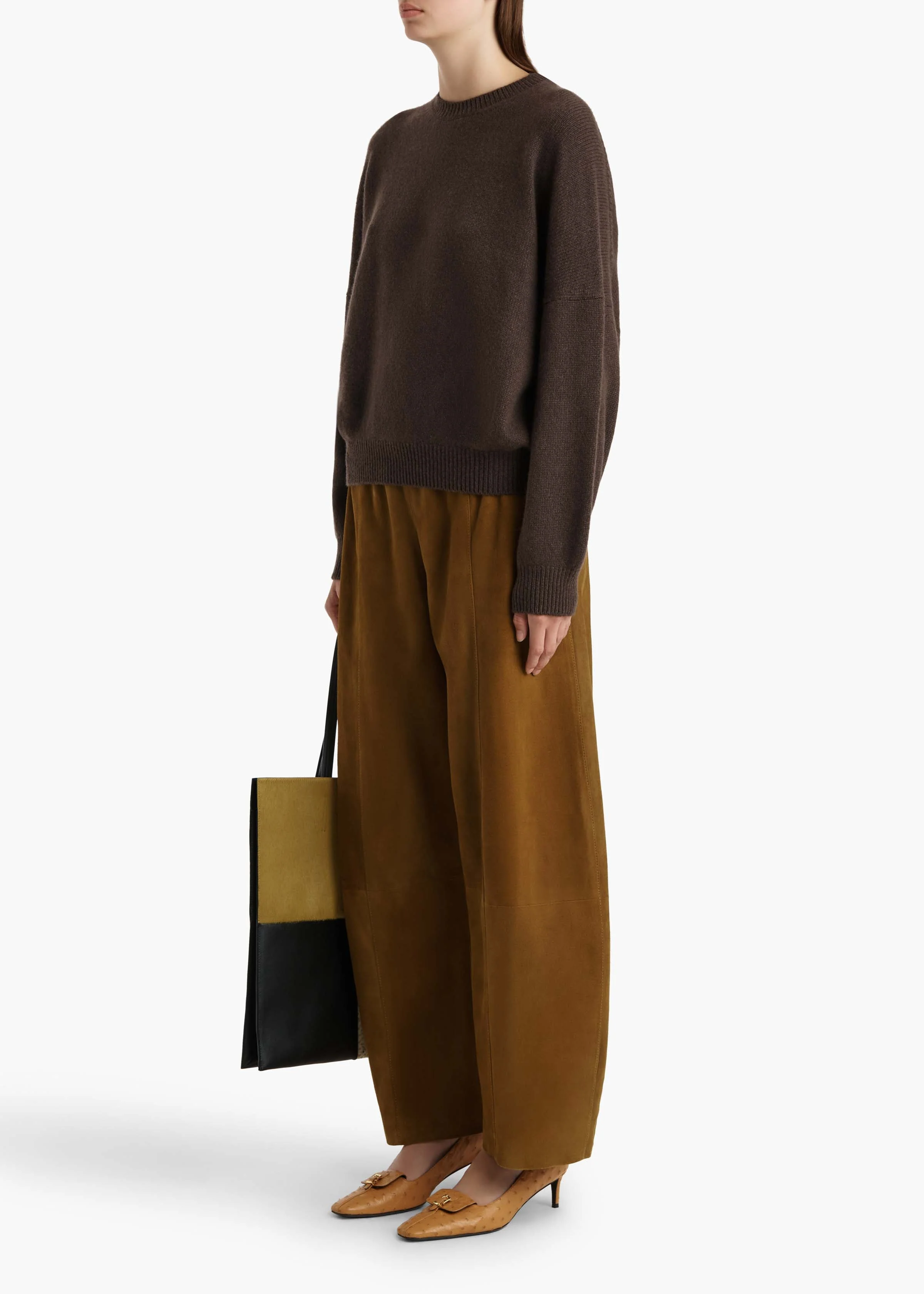 Khaite - Clover Pant in Toffee Suede - Image 2
