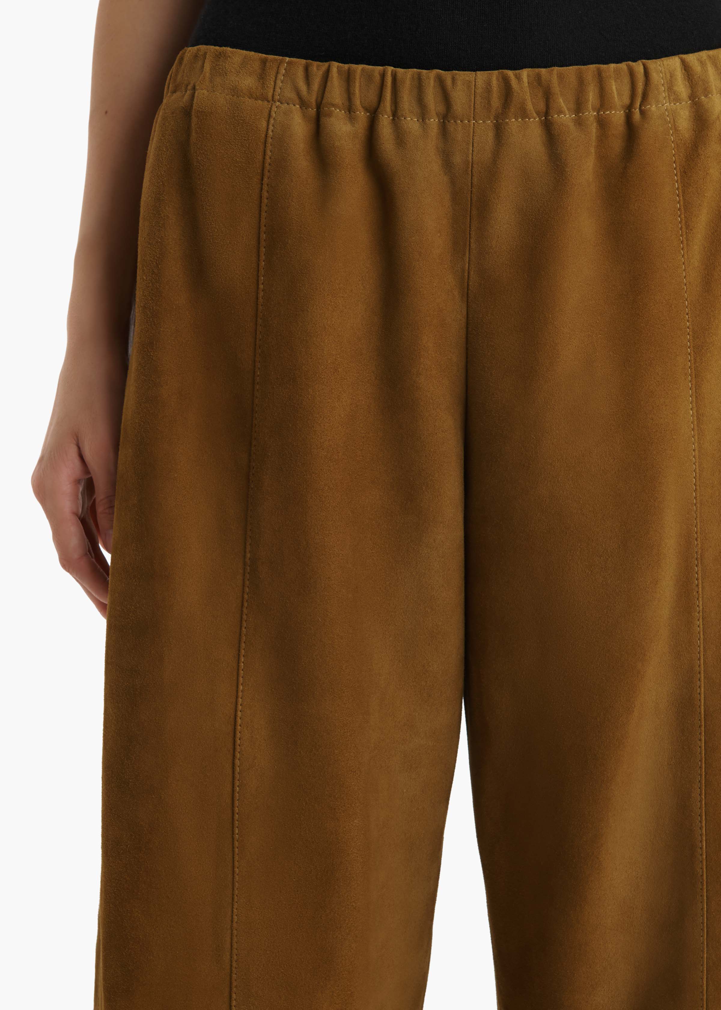 Khaite - Clover Pant in Toffee Suede - Image 5