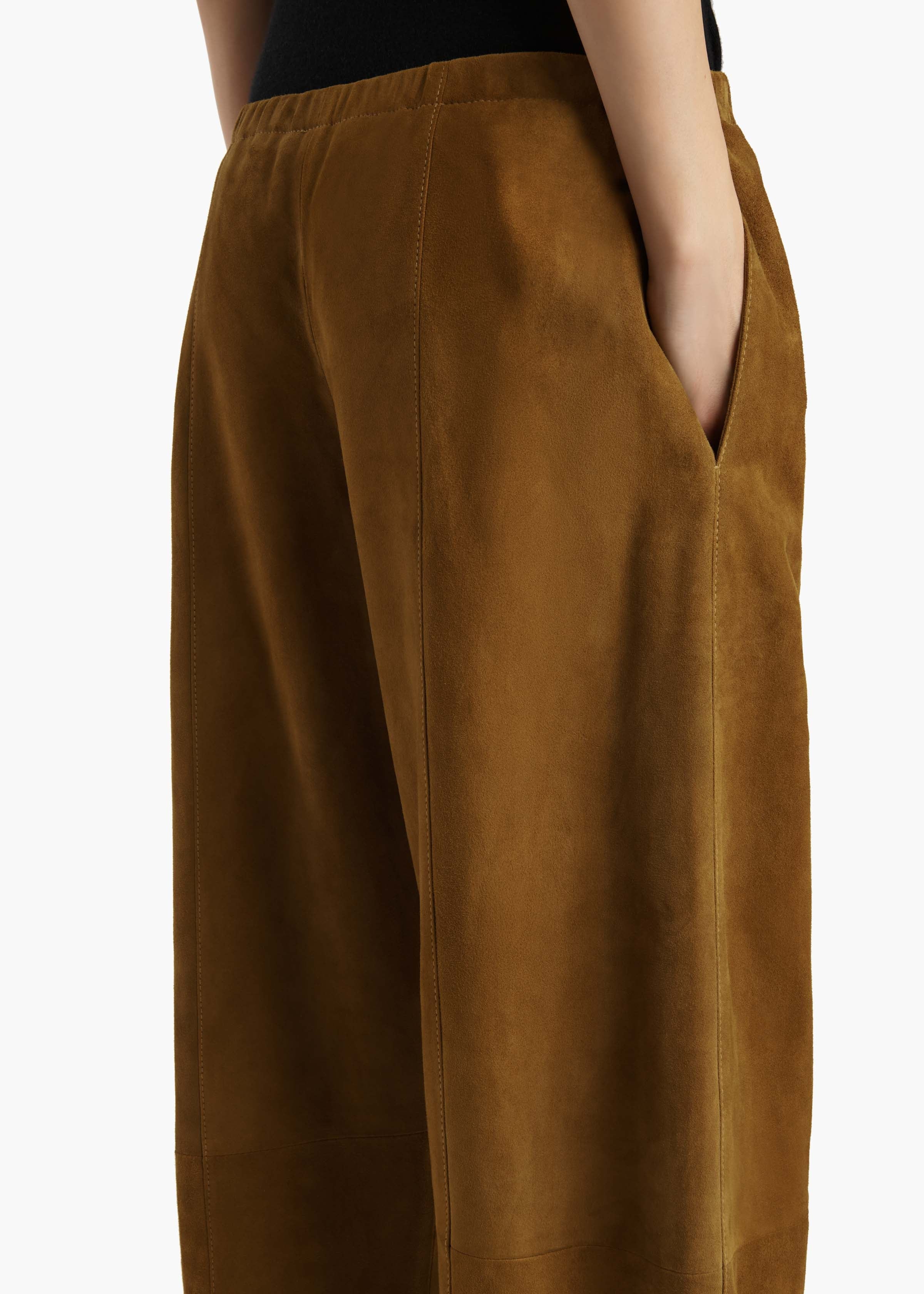Khaite - Clover Pant in Toffee Suede - Image 6