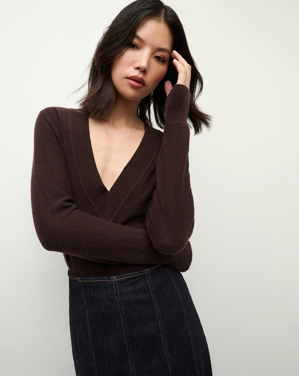 Veronica Beard - Coleta V - Neck Cashmere Sweater
