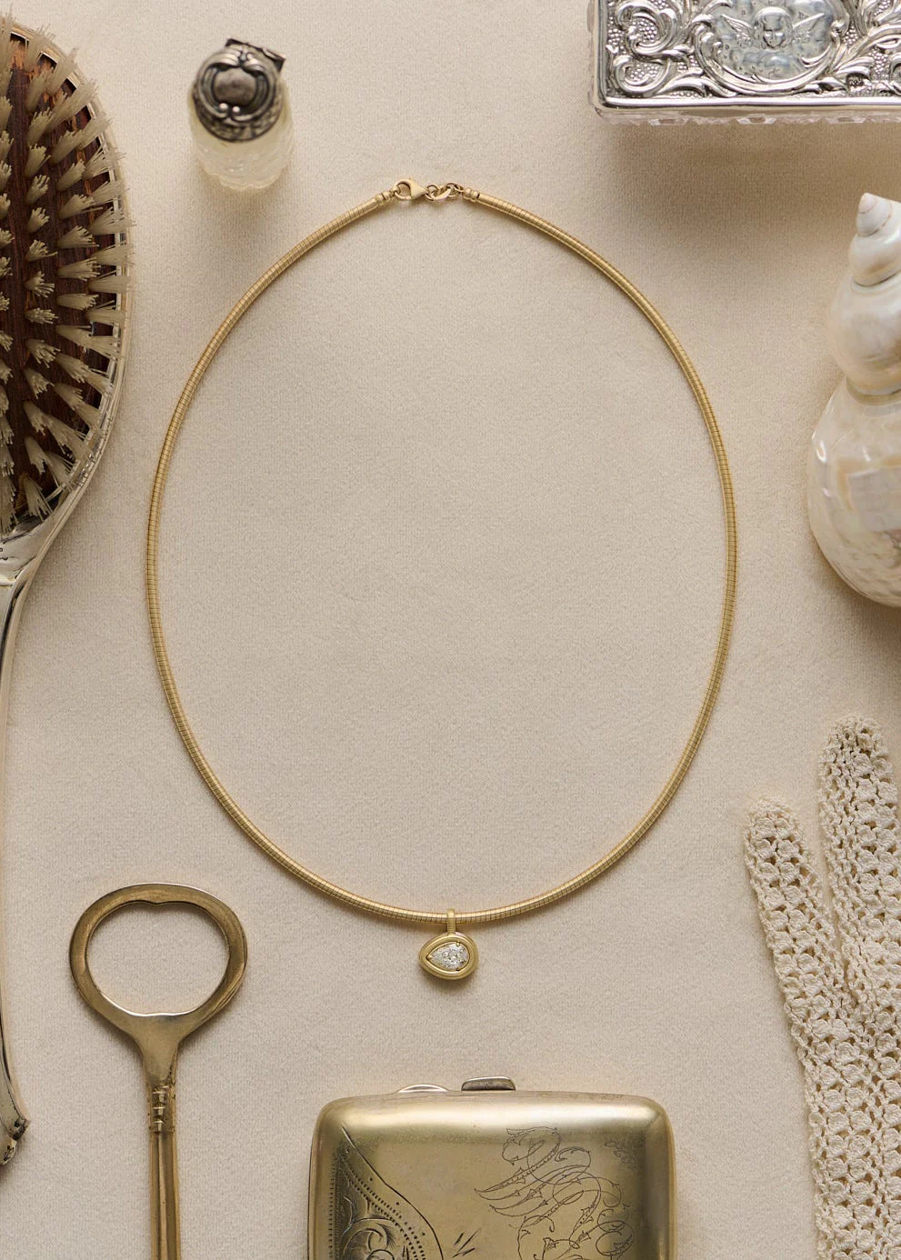 Kinn - Colette Pendant Pear Diamond Necklace - Image 3