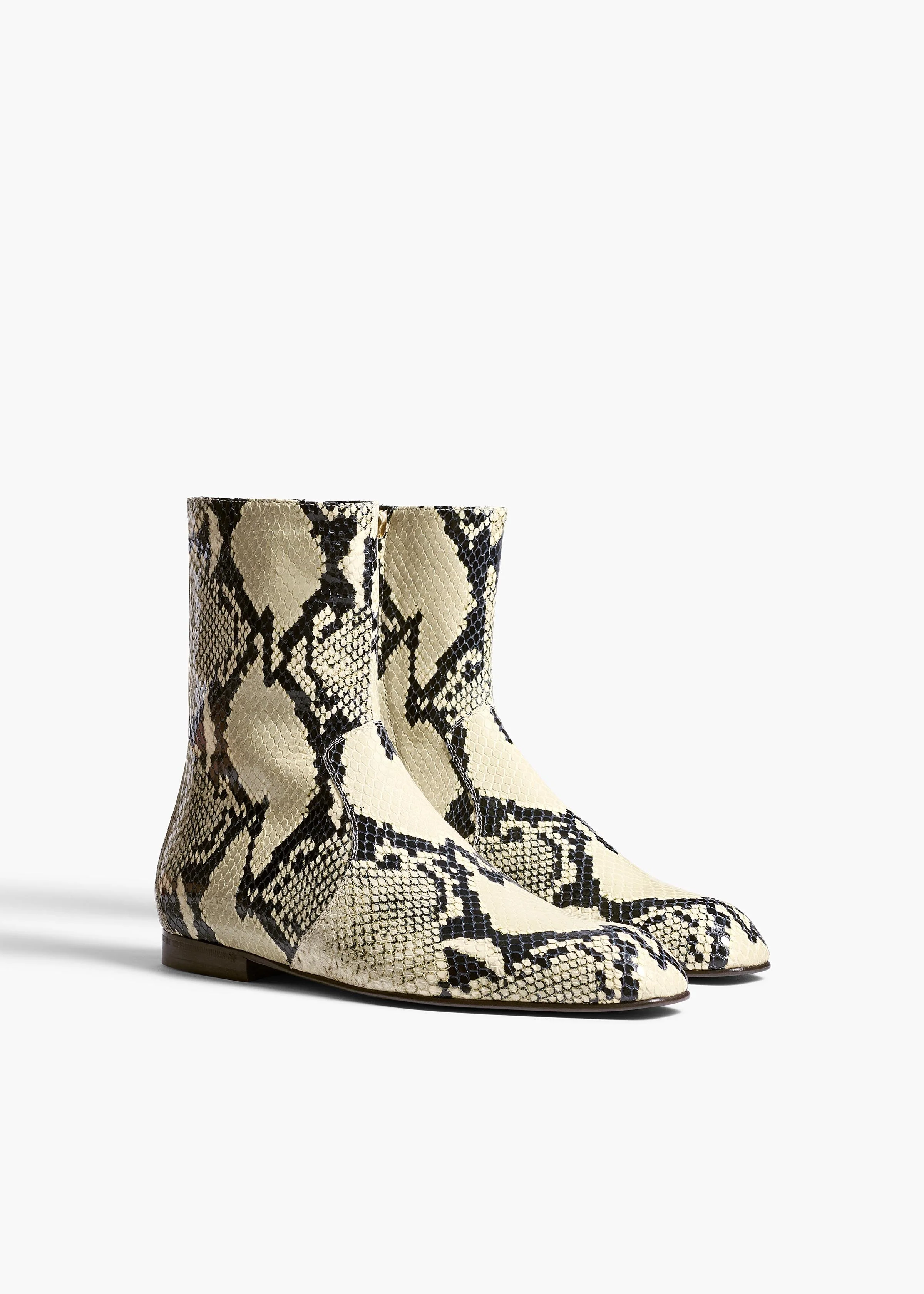 Khaite - Colt Ankle Boot in Natural Python - Embossed Leather - Image 2