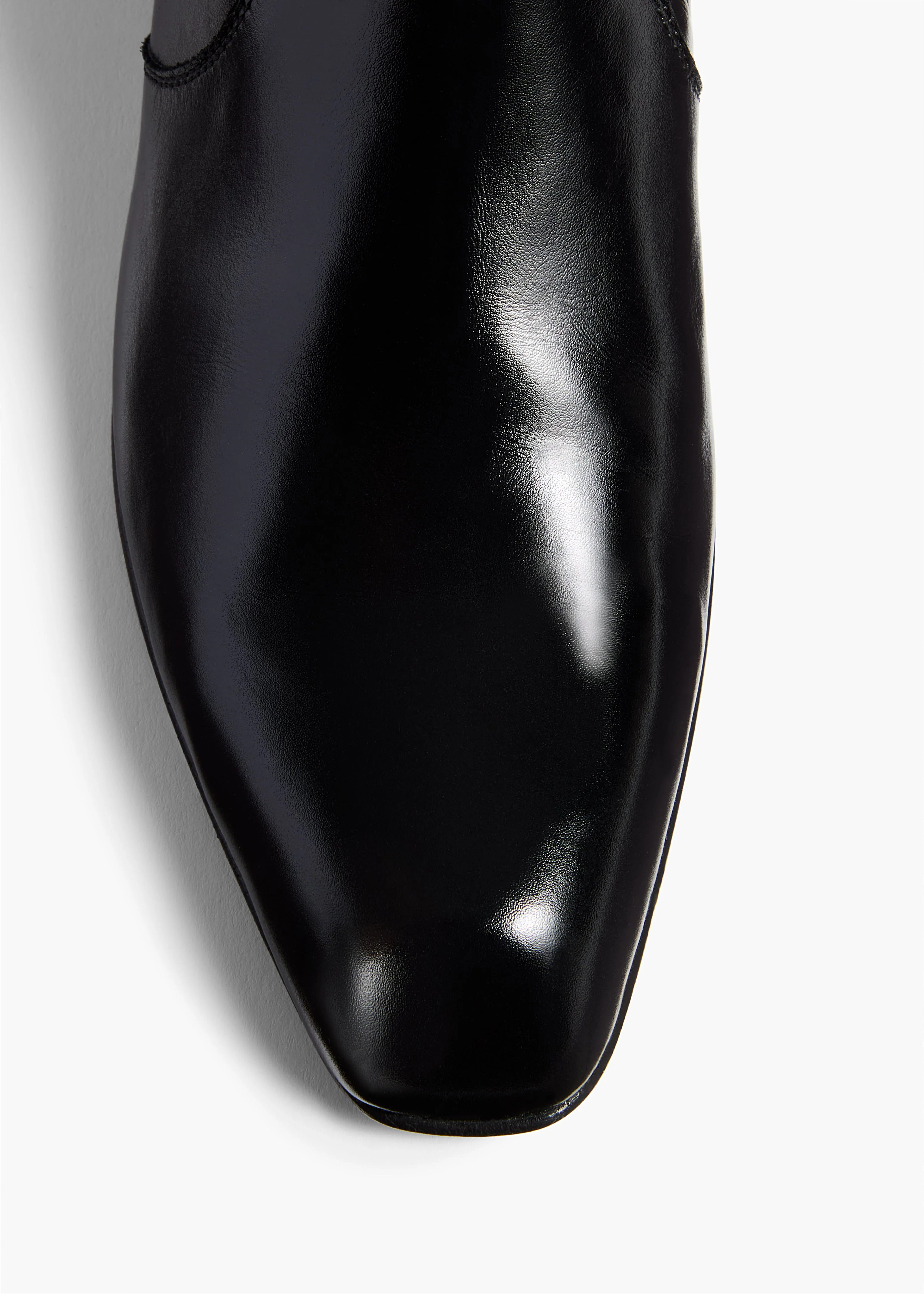 Khaite - Colt Knee - High Boot in Black Glazed Leather - Image 3