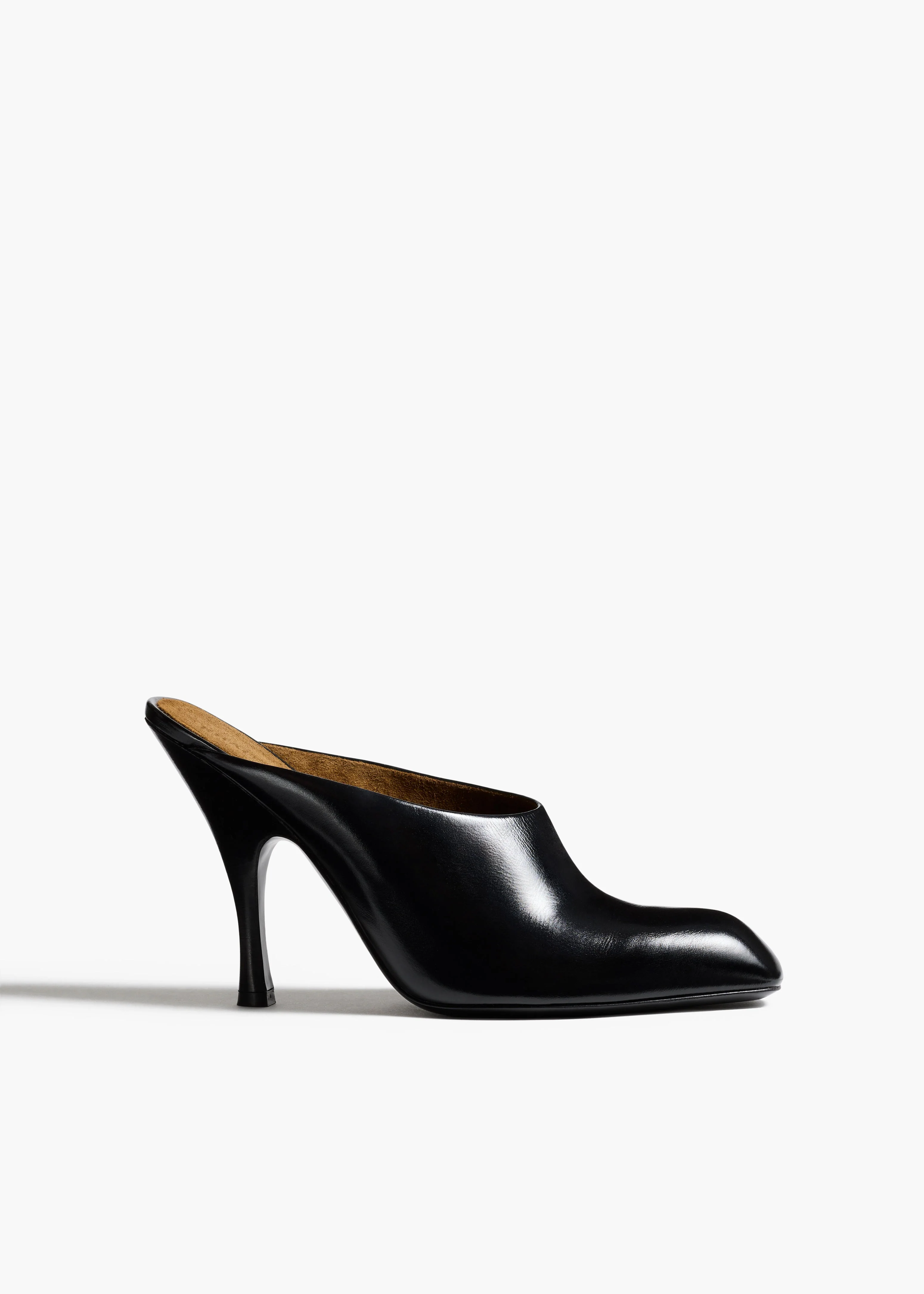 Khaite - Colt Mule in Black Glazed Leather - Image 7