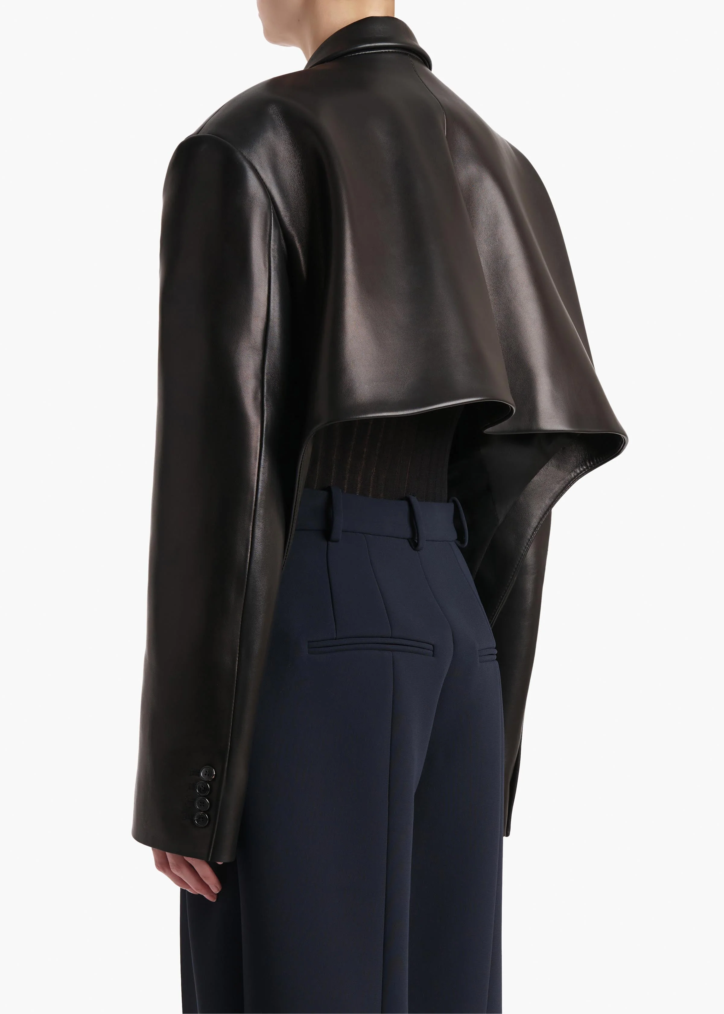 Khaite - Comair Jacket in Black Leather - Image 4