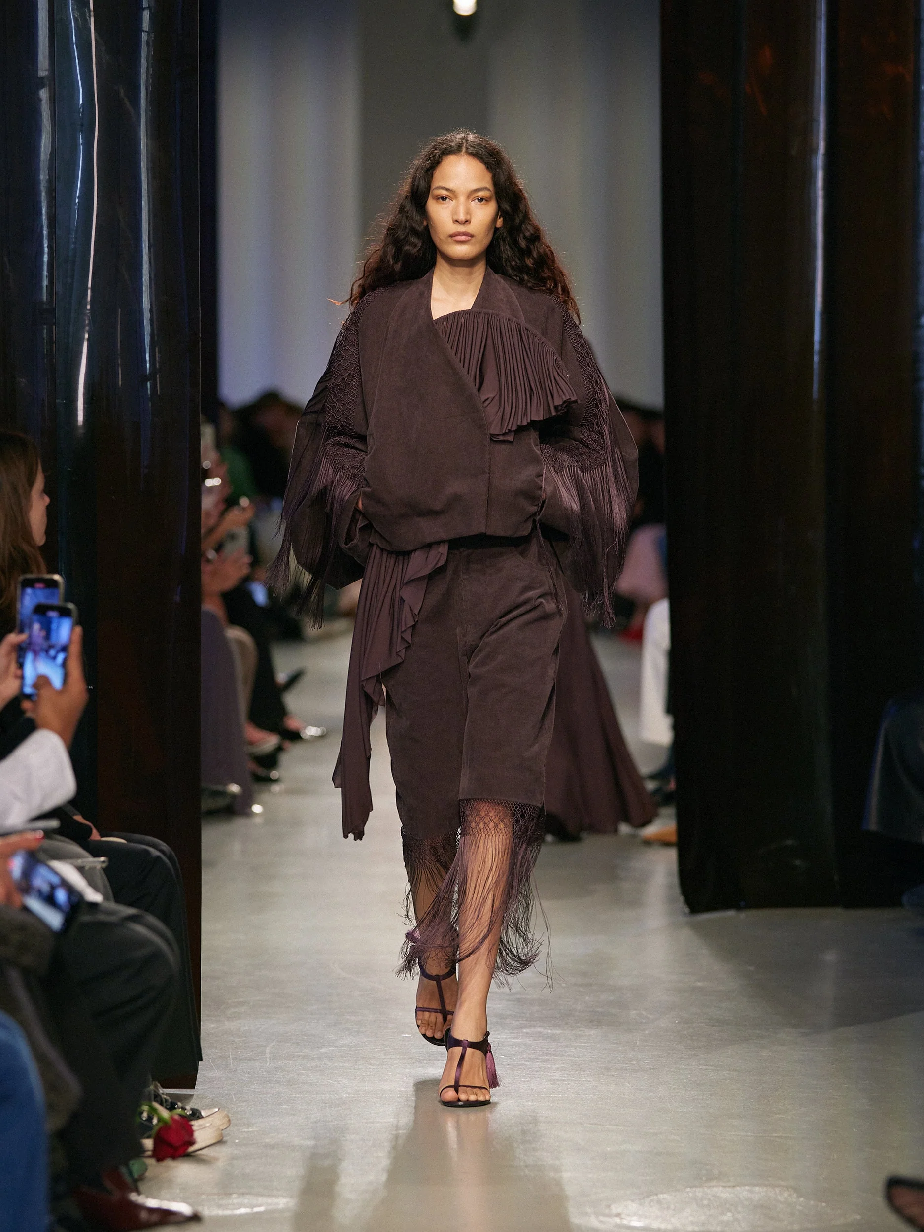 Christopher Esber - Corduroy Cocoon Fringed Jacket - Image 2