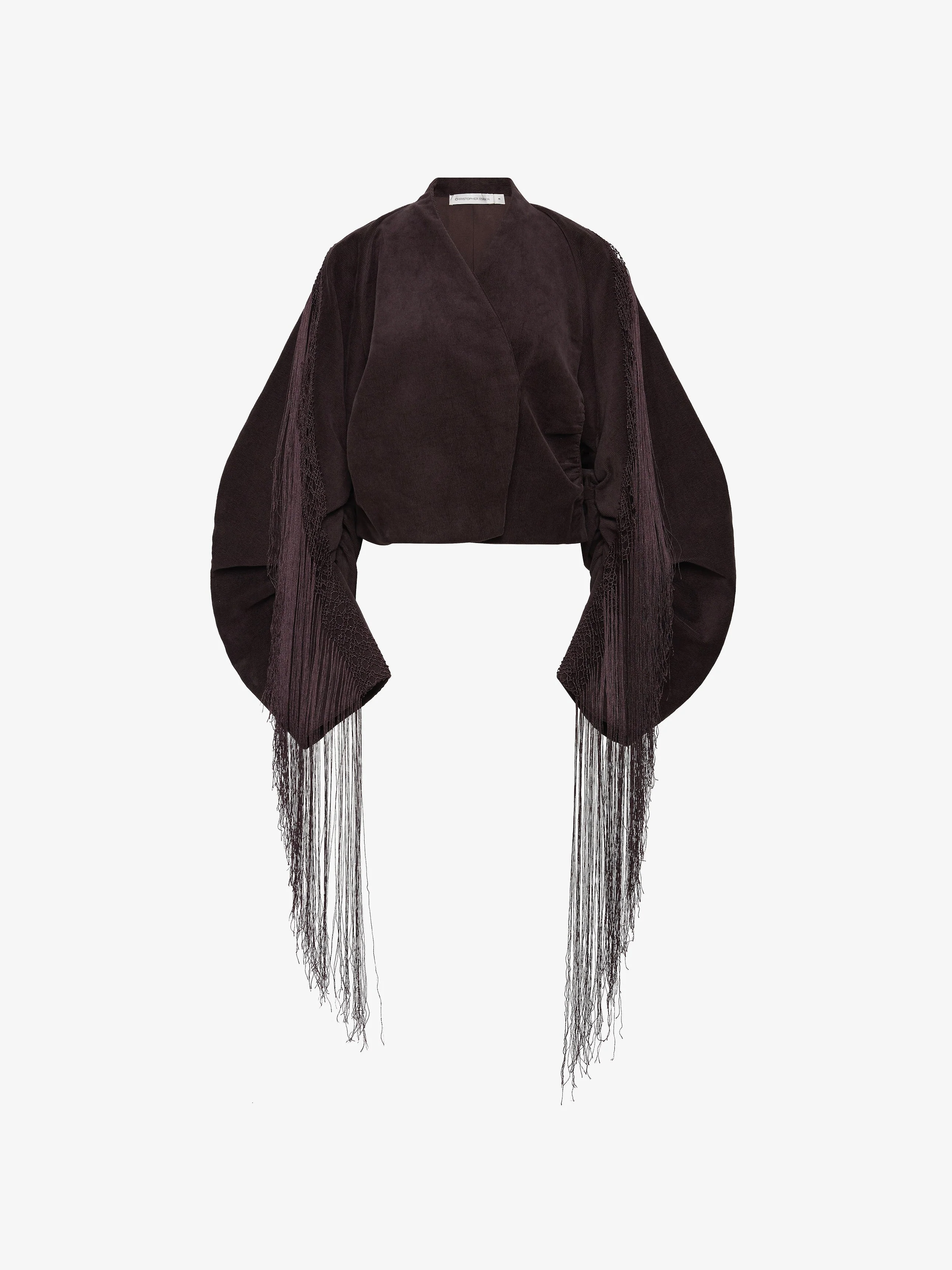 Christopher Esber - Corduroy Cocoon Fringed Jacket - Image 9