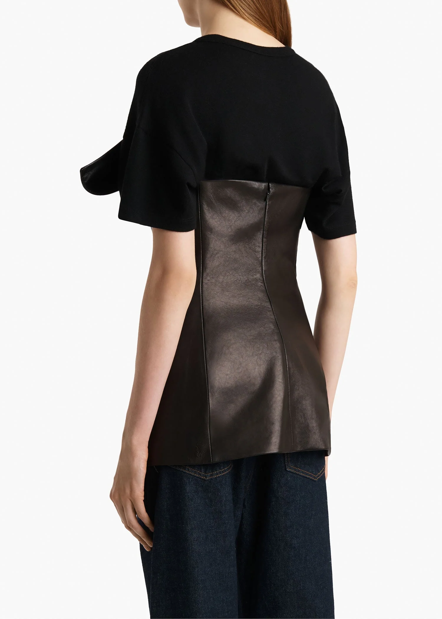 Khaite - Corinne Top in Black Leather - Image 10
