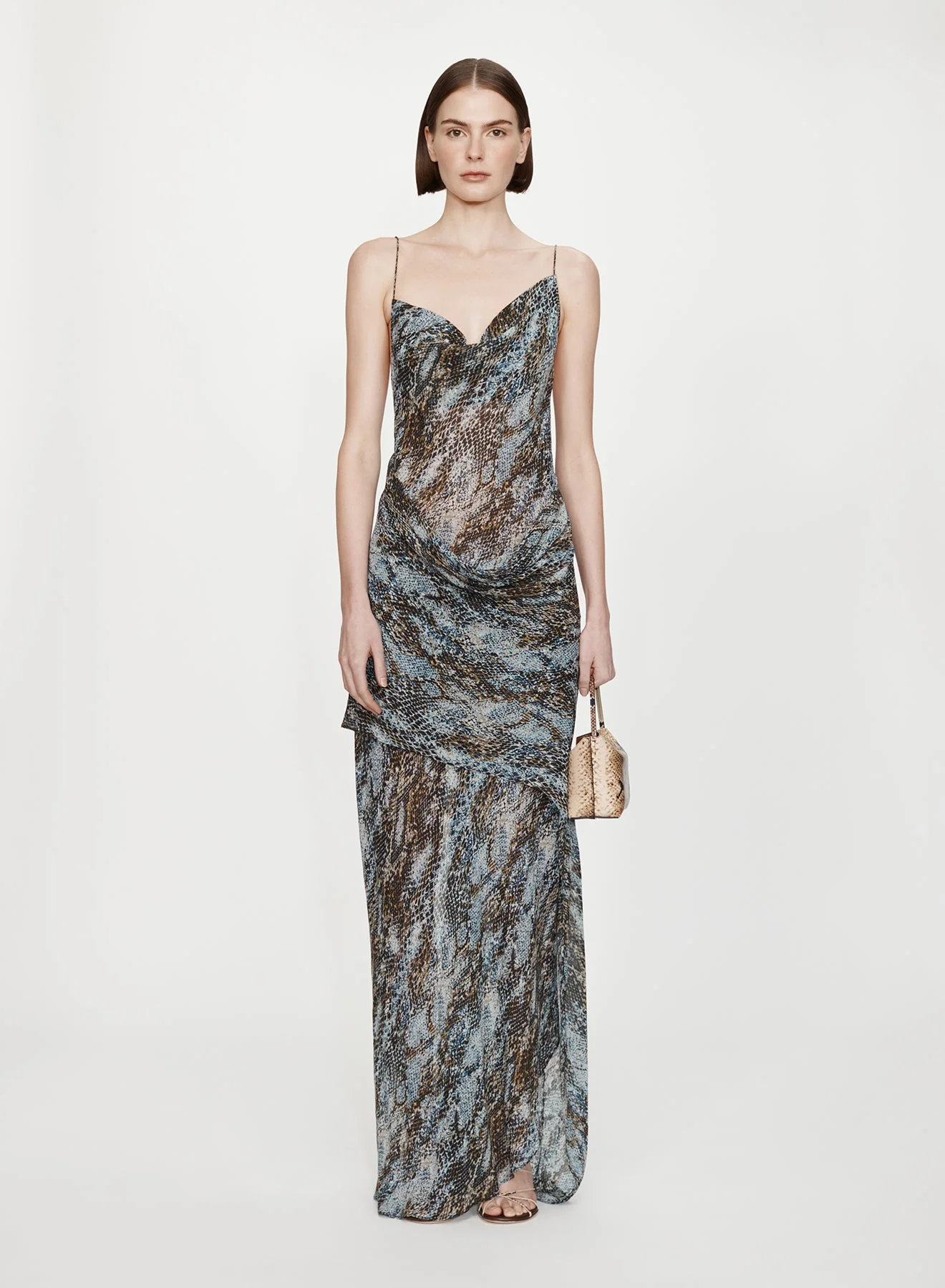 Christopher Esber - Cowl Hip Slip Print Dress