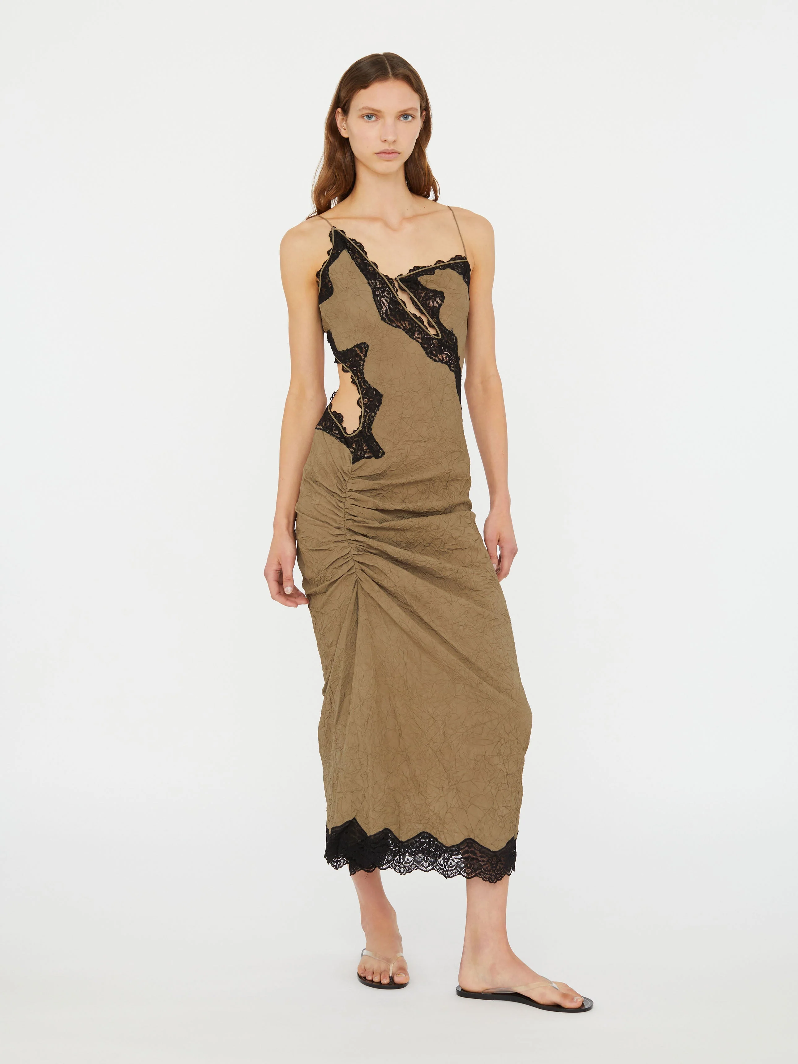 Christopher Esber - Crimped Lace Cami Dress - Image 4