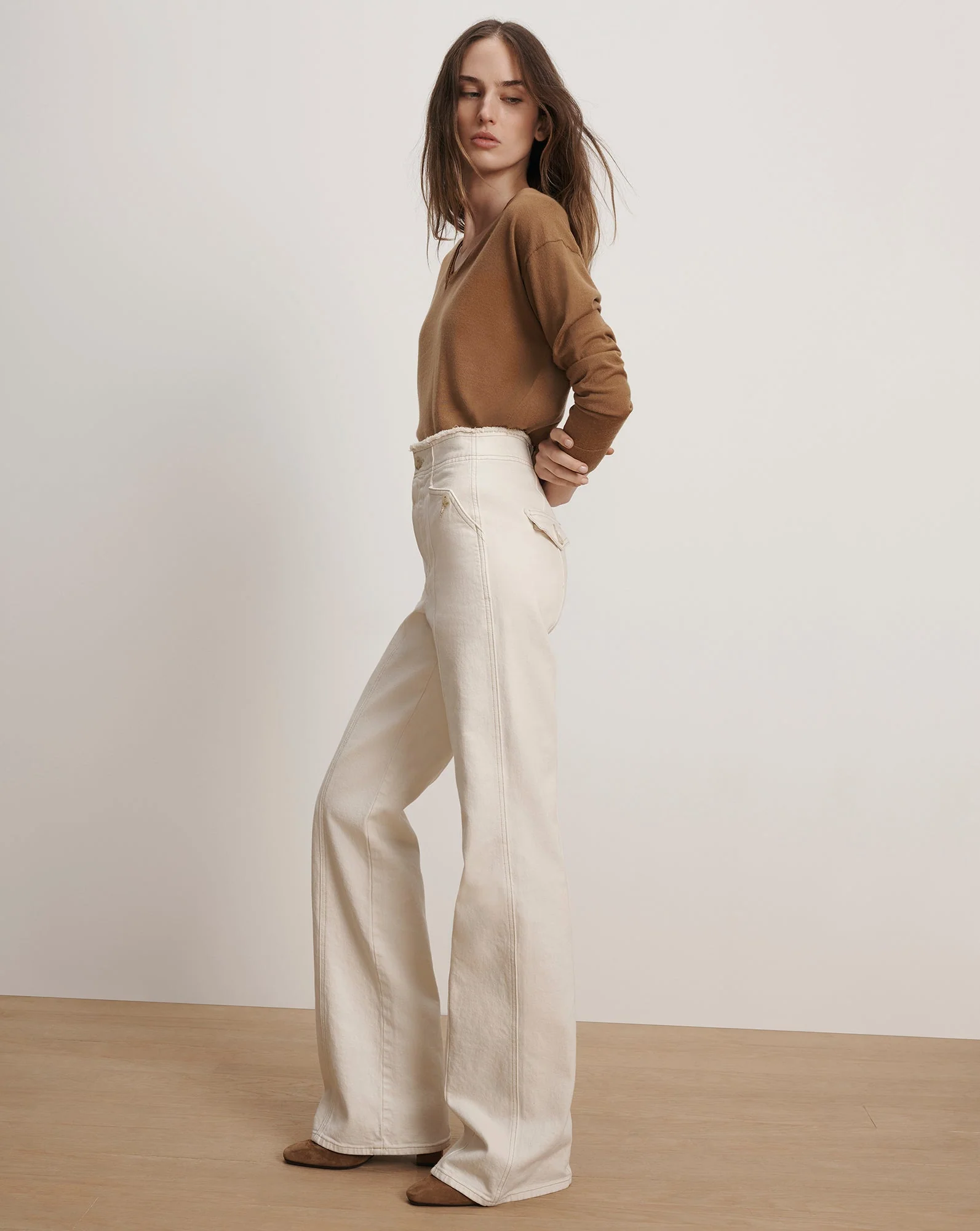 Veronica Beard - Crosbie Slim Wide - Leg Jean - Image 4