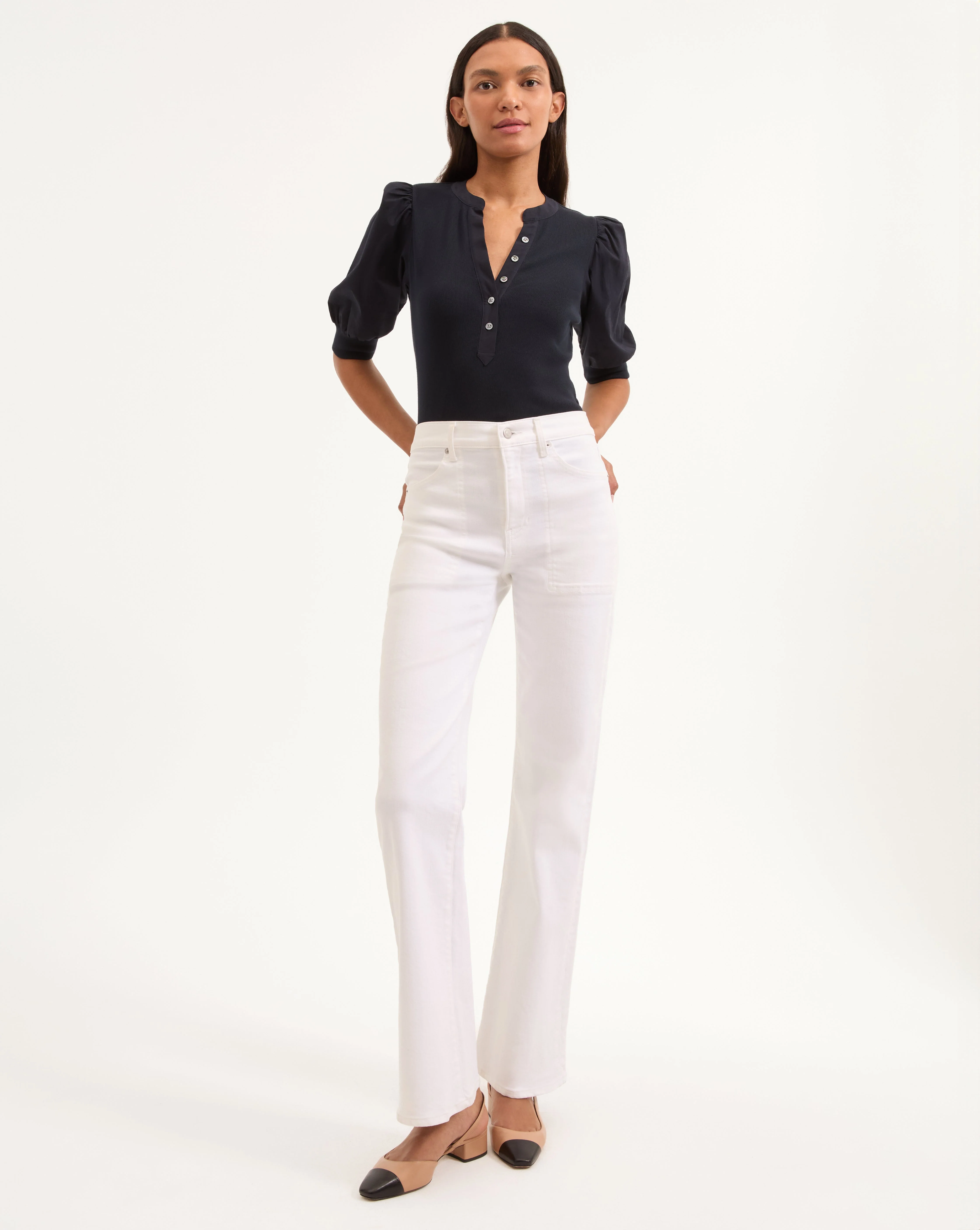 Veronica Beard - Crosbie Slim Wide - Leg Jean