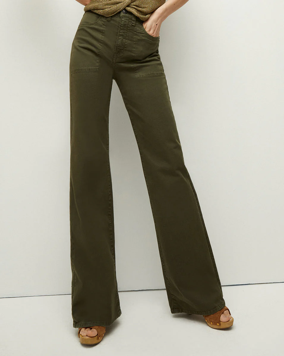 Veronica Beard - Crosbie Patch Pocket Slim Wide - Leg Pant - Image 2
