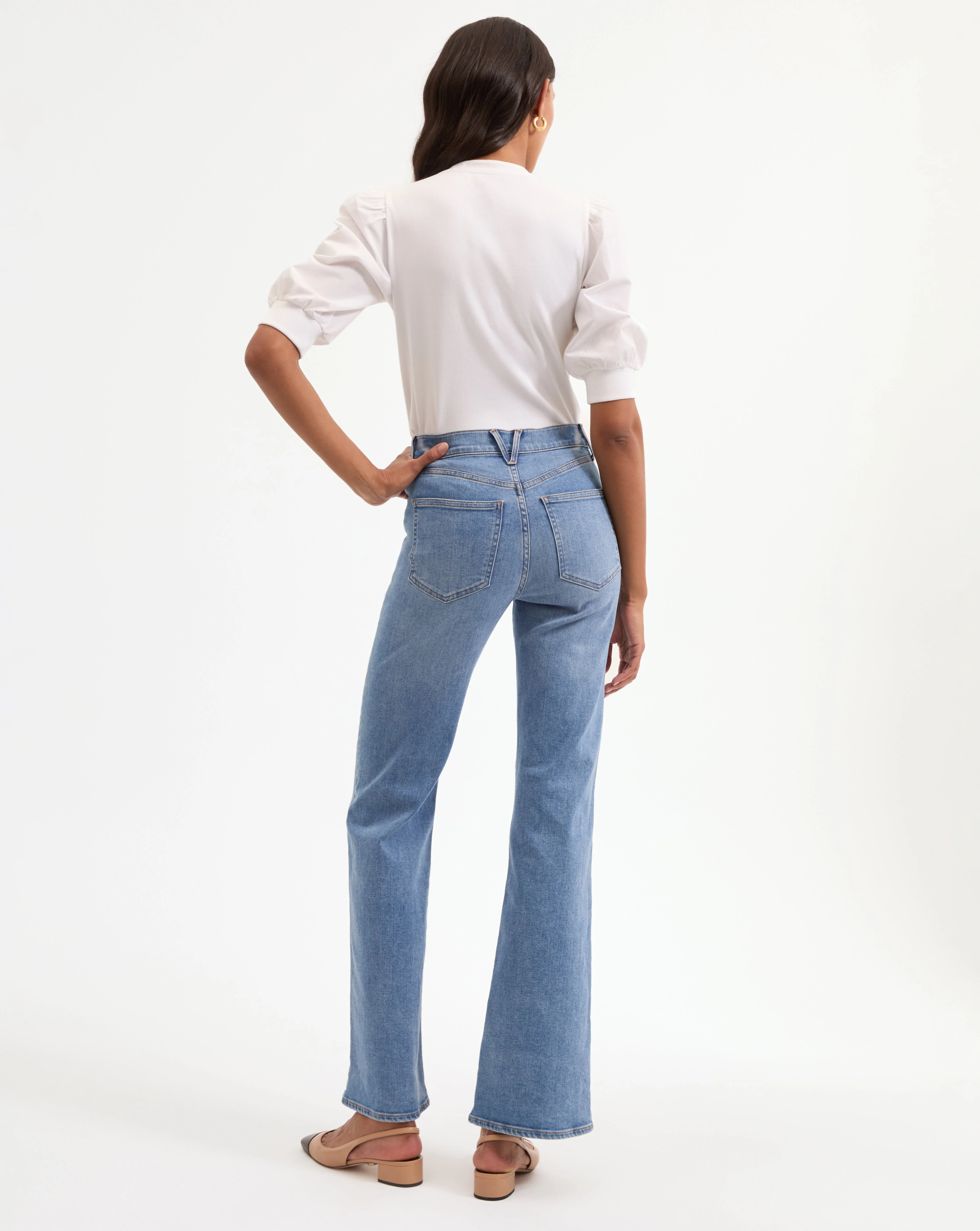 Veronica Beard - Crosbie Slim Wide - Leg Jean - Image 4