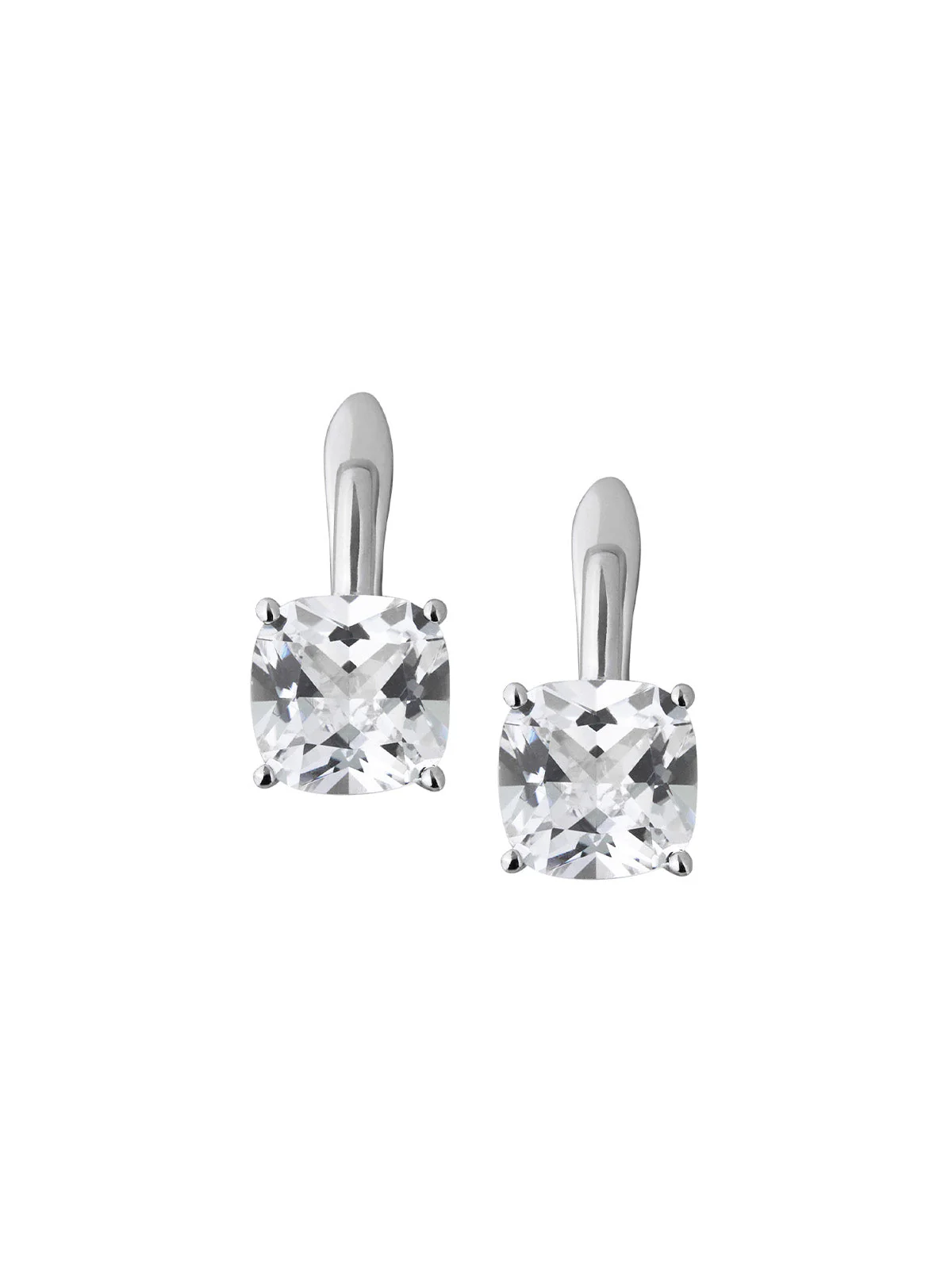 Dorsey - PORTER CUSHION - CUT EARRINGS IN LAB WHITE SAPPHIRE