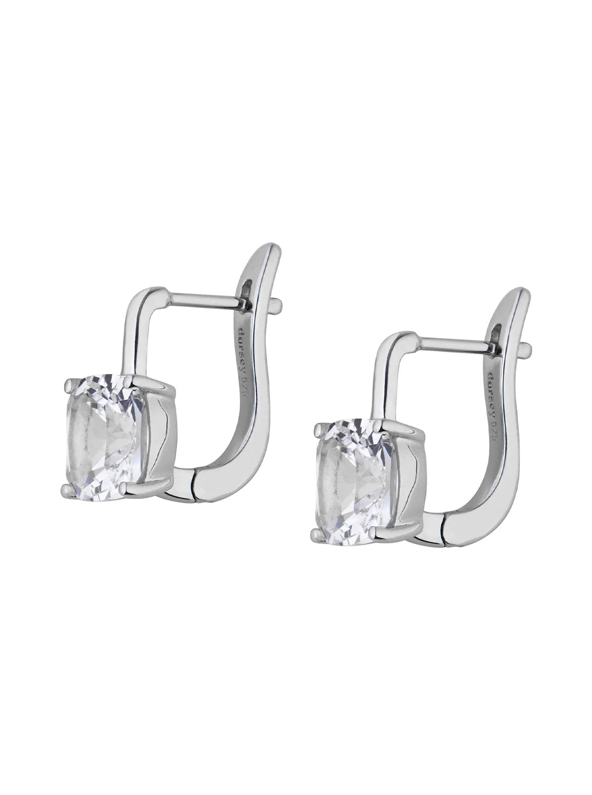 Dorsey - PORTER CUSHION - CUT EARRINGS IN LAB WHITE SAPPHIRE - Image 2