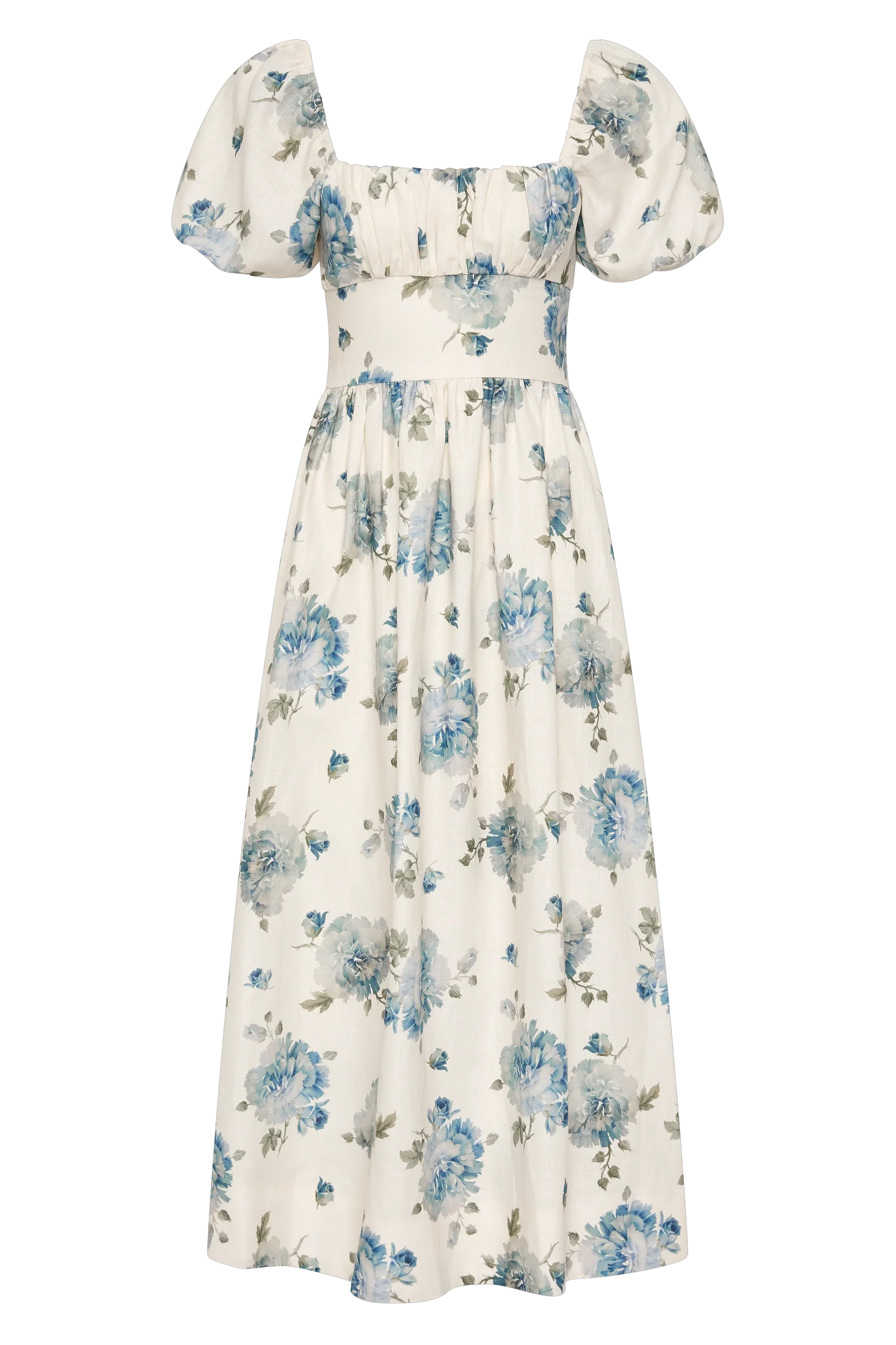 Faithfull - Dalia Midi Dress Cecile Floral Pale Blue - Final Sale - Image 7