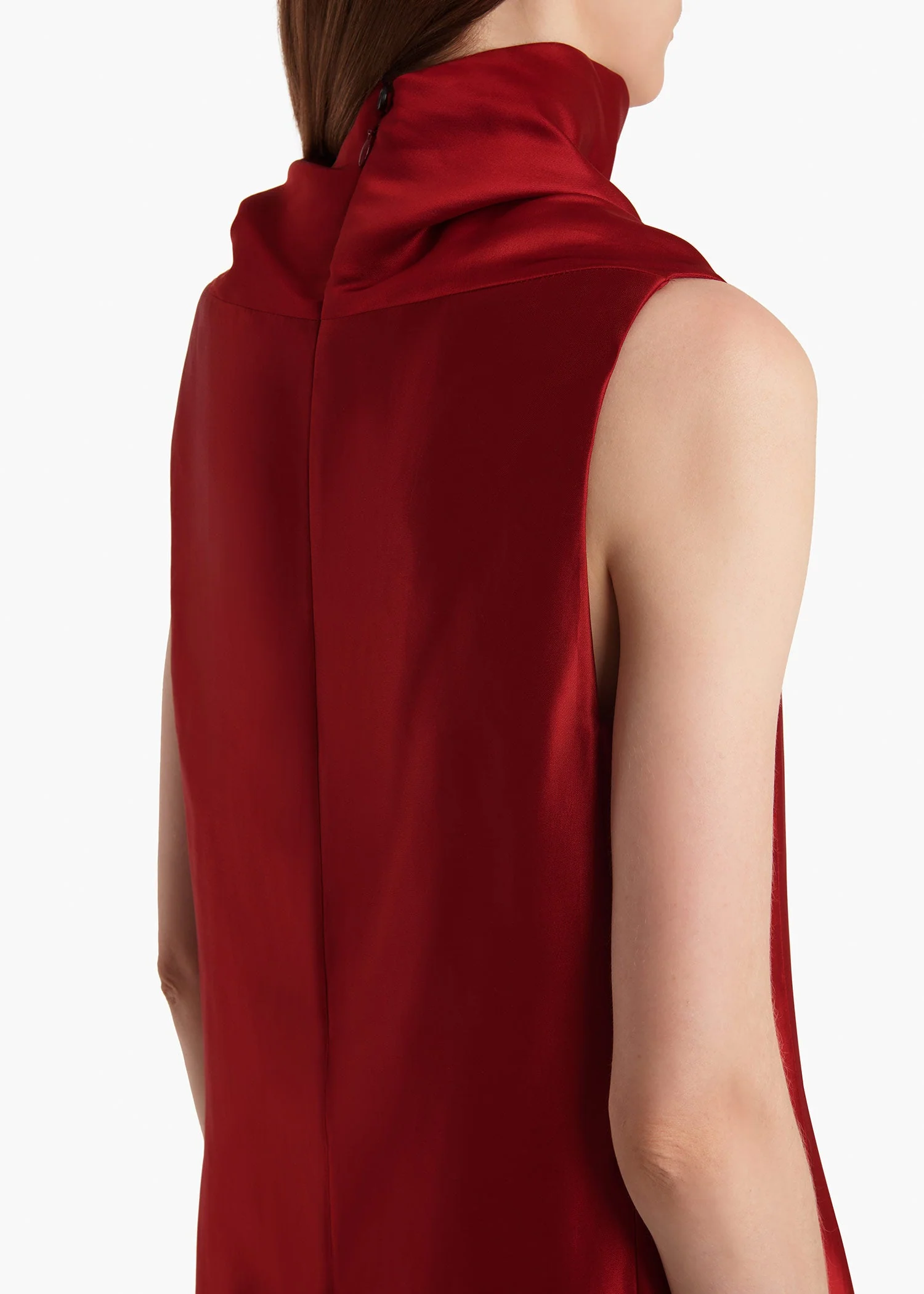 Khaite - Daria Dress in Crimson - Image 13