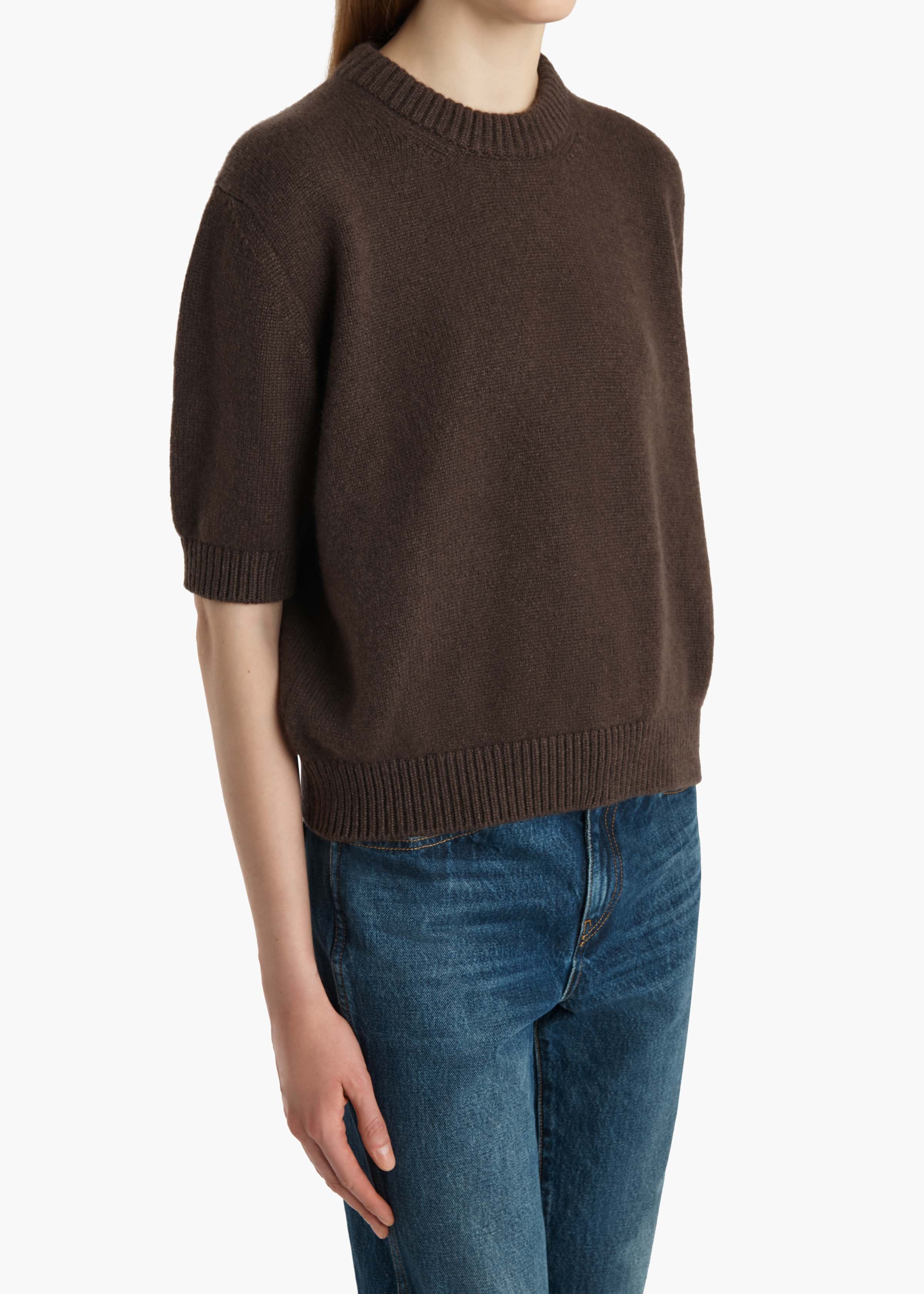 Khaite - Davin Sweater in Coffee - Image 6