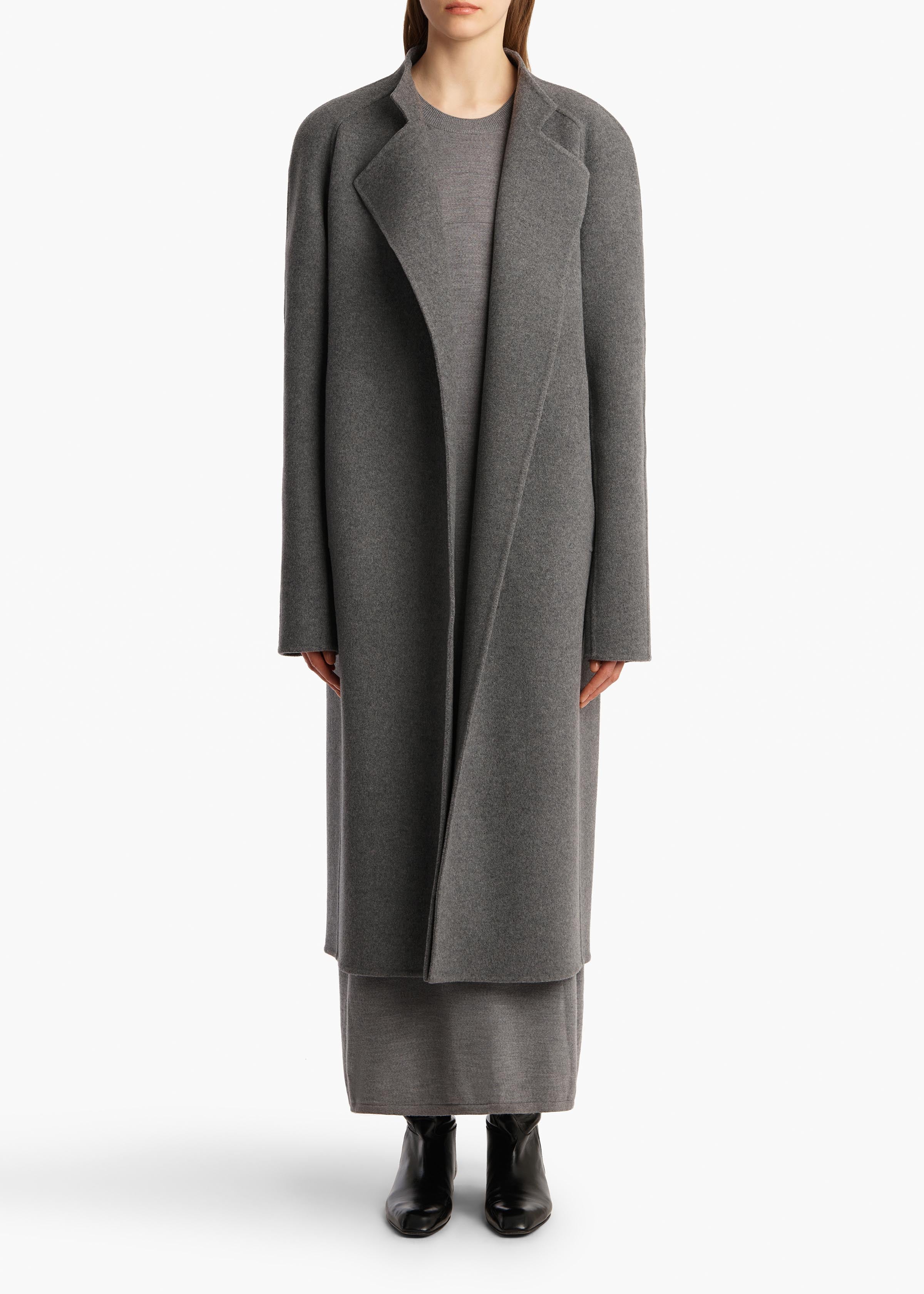 Khaite - Deena Coat in Grey Melange - Image 15