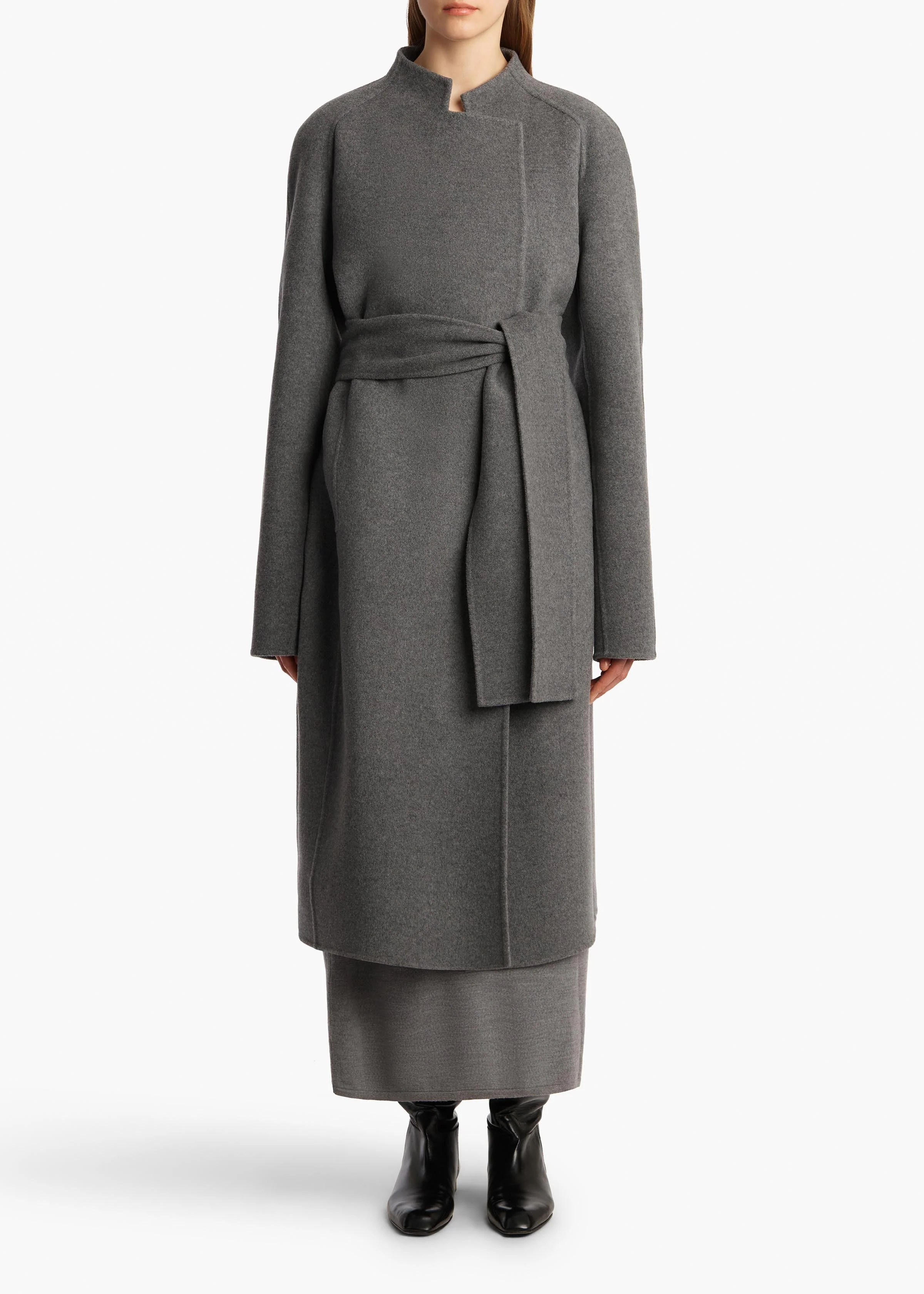 Khaite - Deena Coat in Grey Melange - Image 3