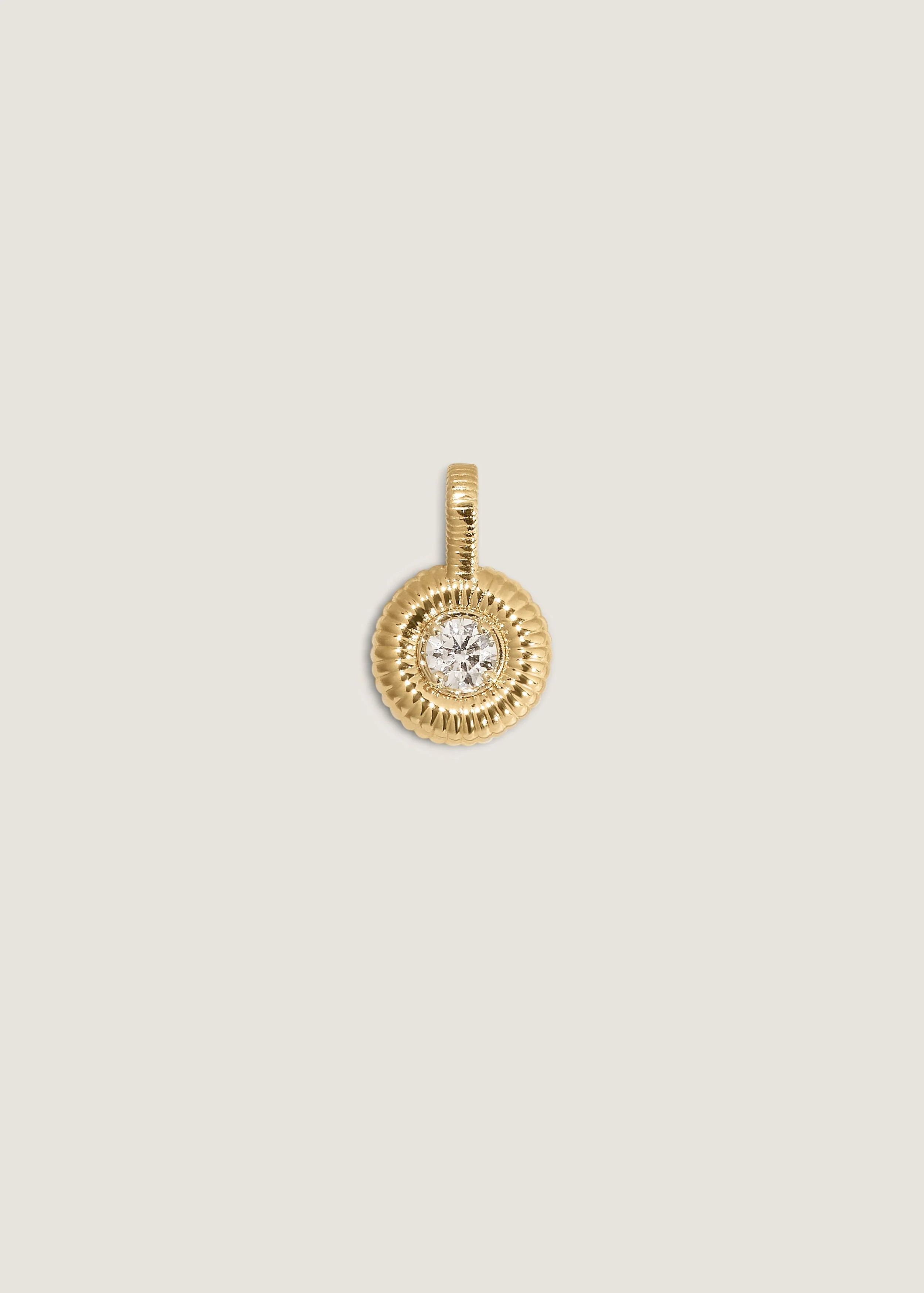 Kinn - Delphine Ribbed Pendant Diamond Necklace - Image 6