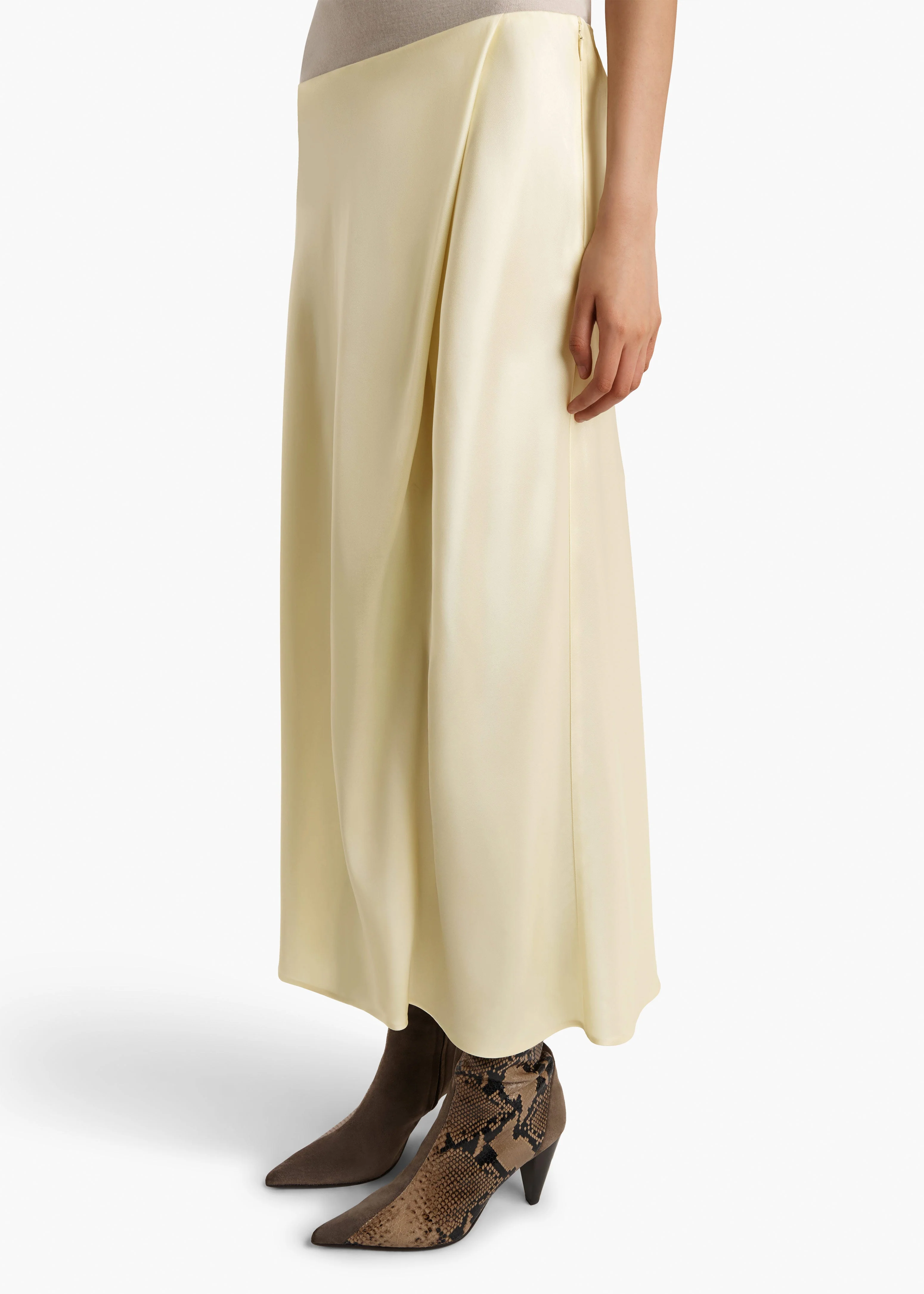 Khaite - Demi Skirt in Pale Yellow - Image 12