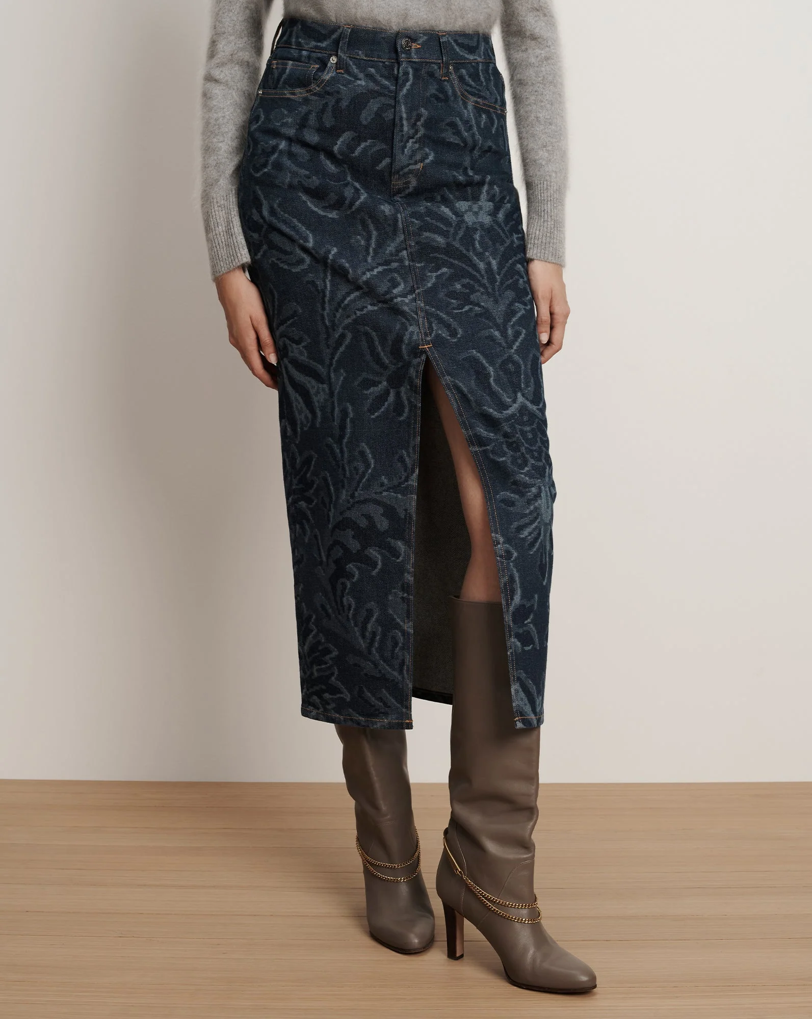 Veronica Beard - Devorah Denim Maxi Skirt - Image 2