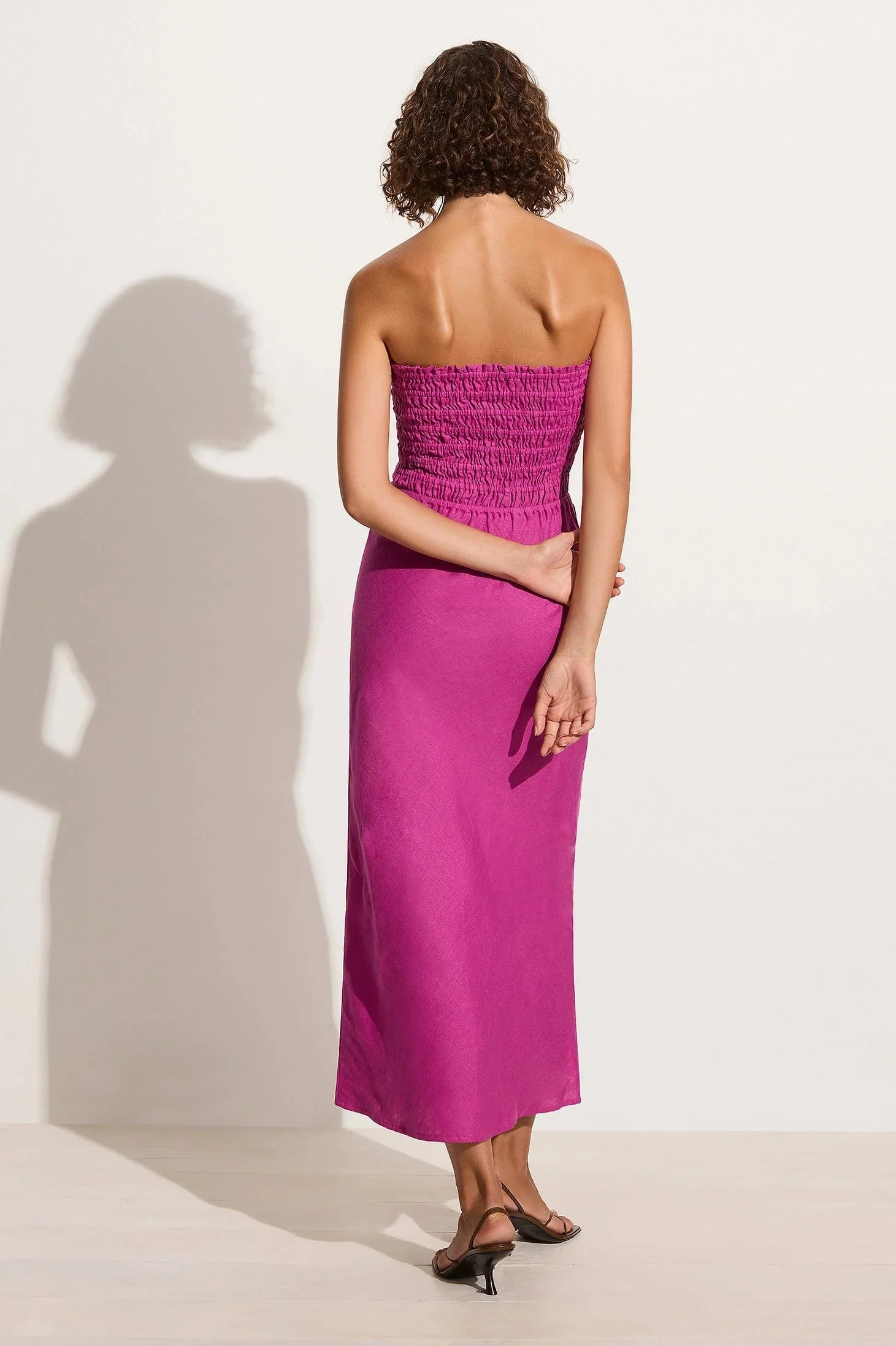 Faithfull - Do Dora Midi Dress Magenta - Final Sale - Image 4