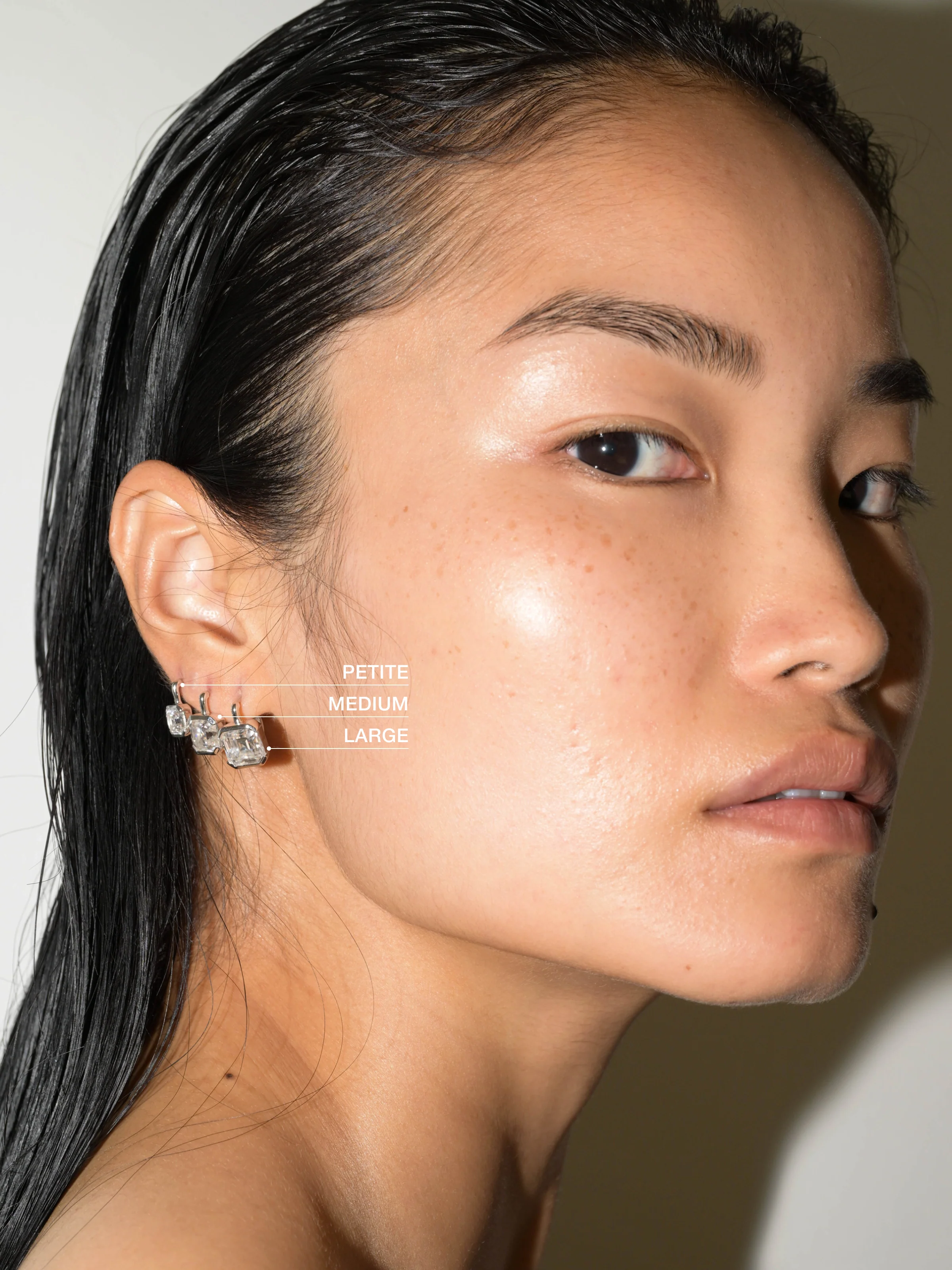 Dorsey - 14K INÈS ASSCHER - CUT EARRINGS IN LAB DIAMOND, 14K WHITE GOLD - Image 3