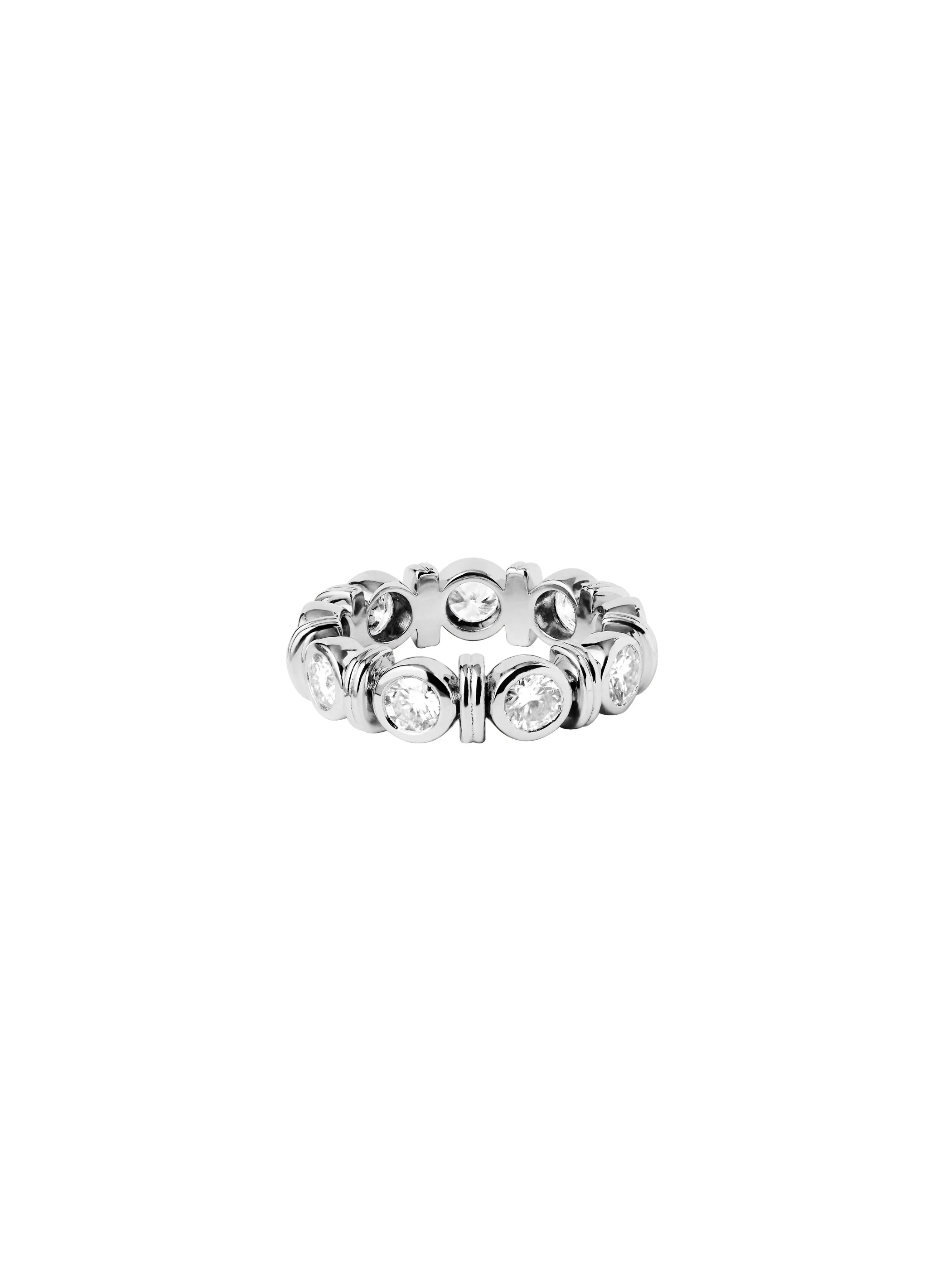 Dorsey - 14K PETITE RHEN ROUND - CUT RING IN LAB DIAMOND, 14K WHITE GOLD