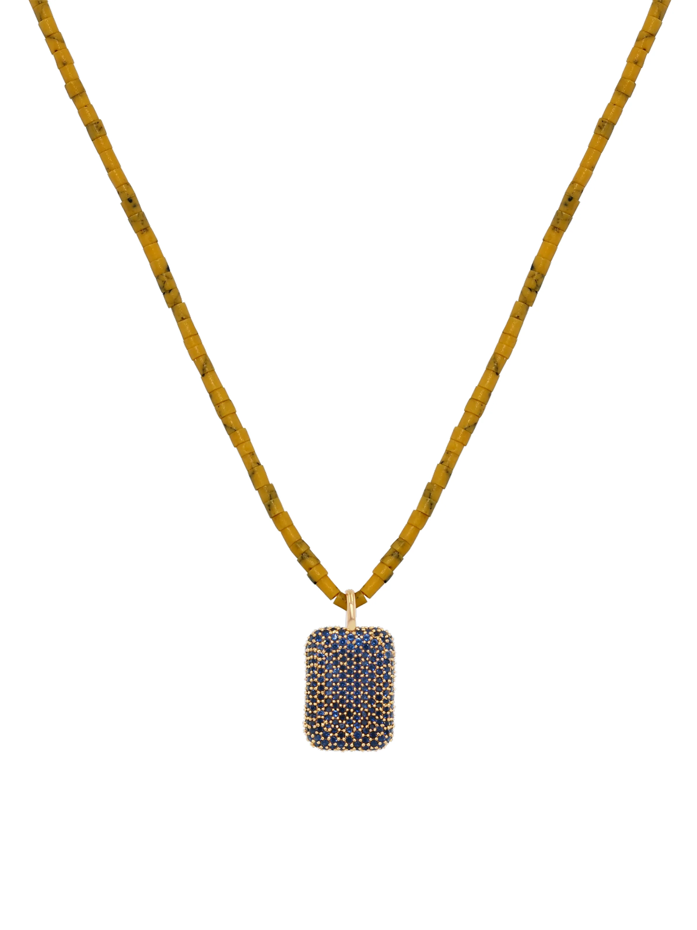 Dorsey - CORTE BEAD AND PAVÉ PENDANT NECKLACE IN AMBRE, 18K GOLD VERMEIL - Image 2