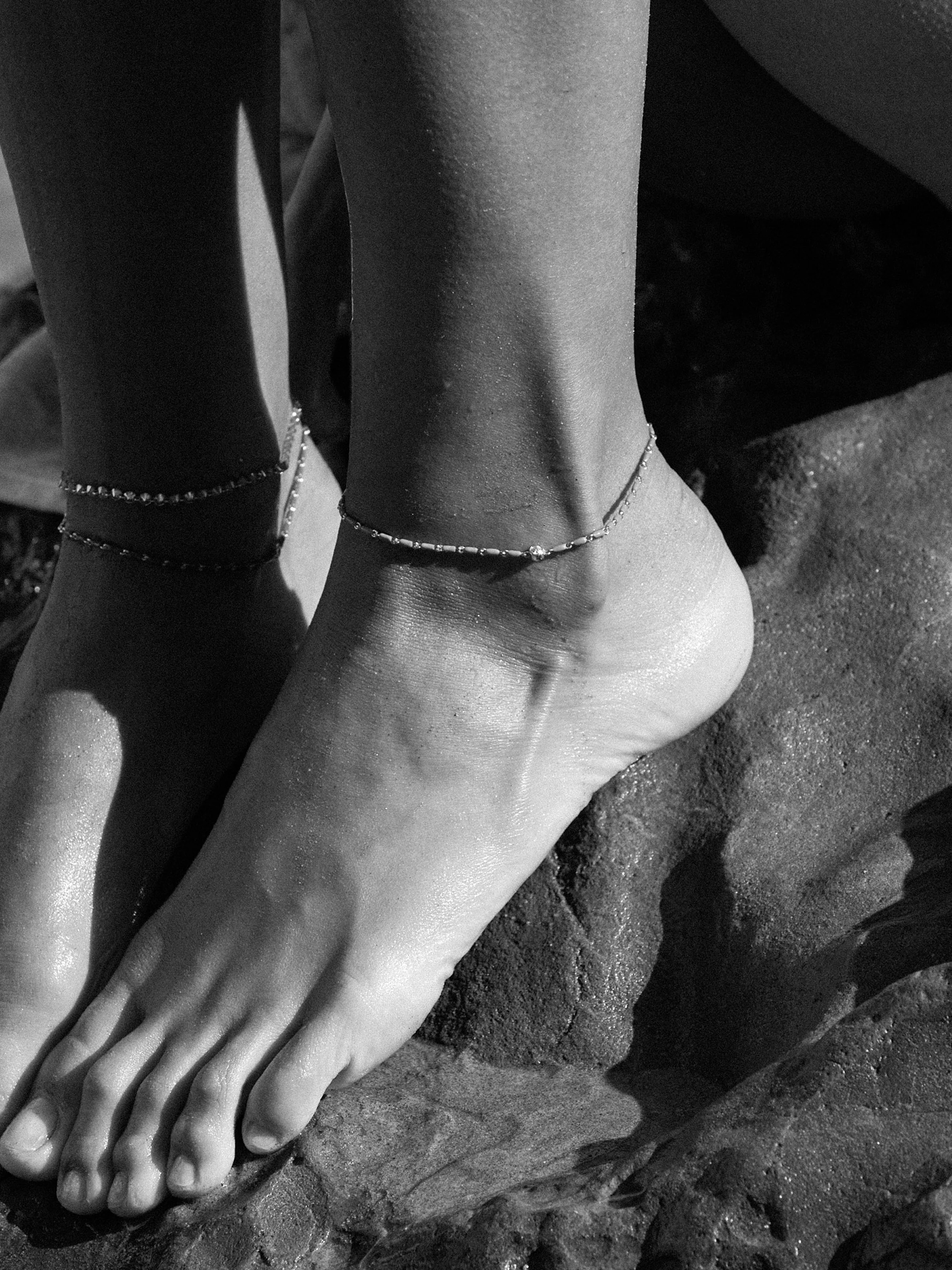Dorsey - ENAMEL MOISSANITE ANKLET IN CITRON, 18K GOLD VERMEIL - Image 2