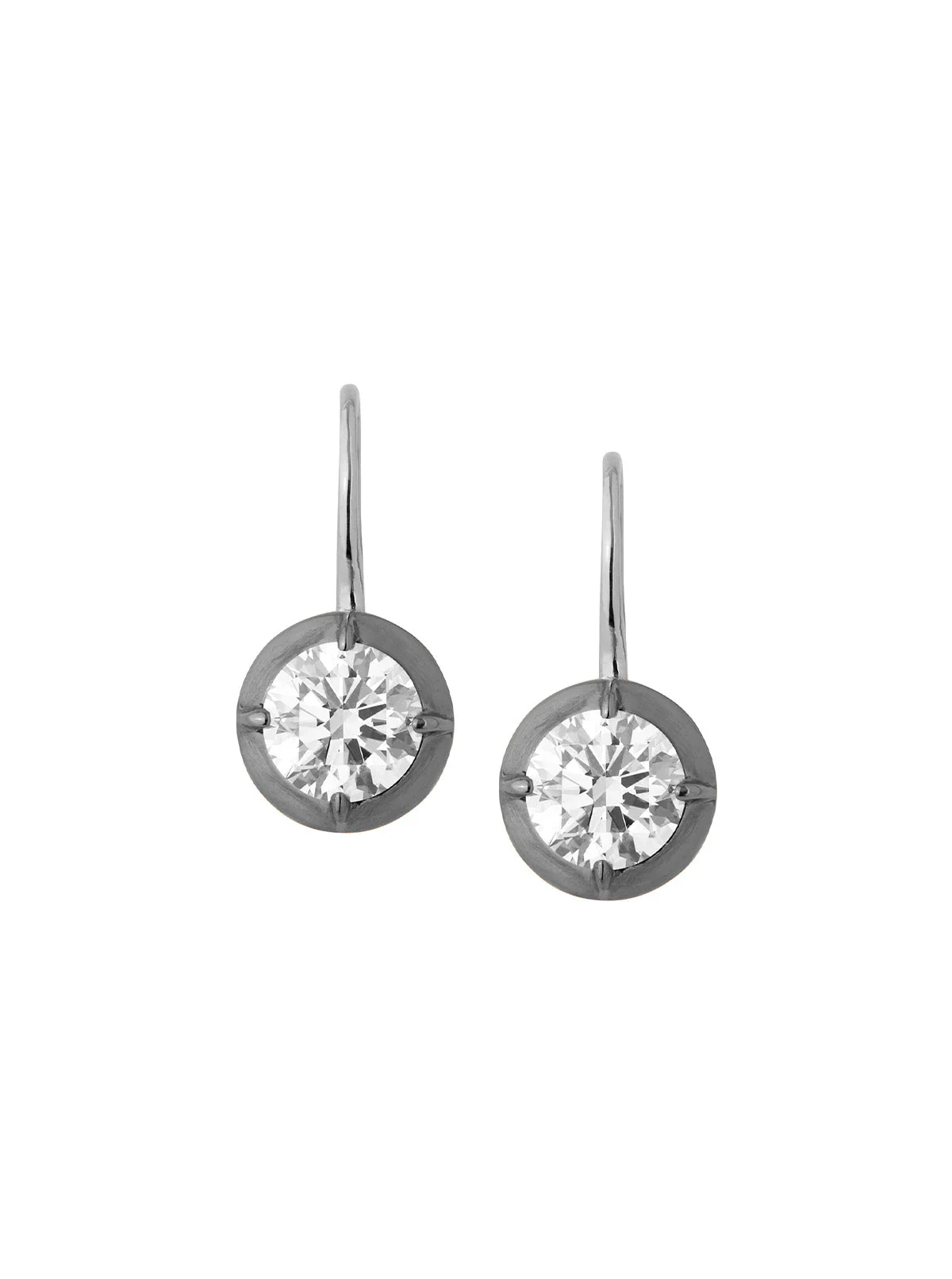 Dorsey - LUCIEN LATCHBACK EARRINGS IN MOISSANITE, STERLING SILVER