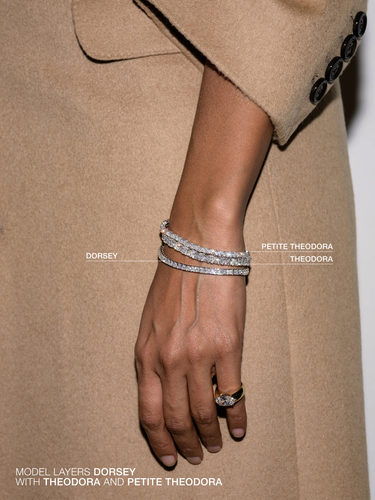 Dorsey - PRINCESS - CUT RIVIÈRE BRACELET IN MOISSANITE - Image 5