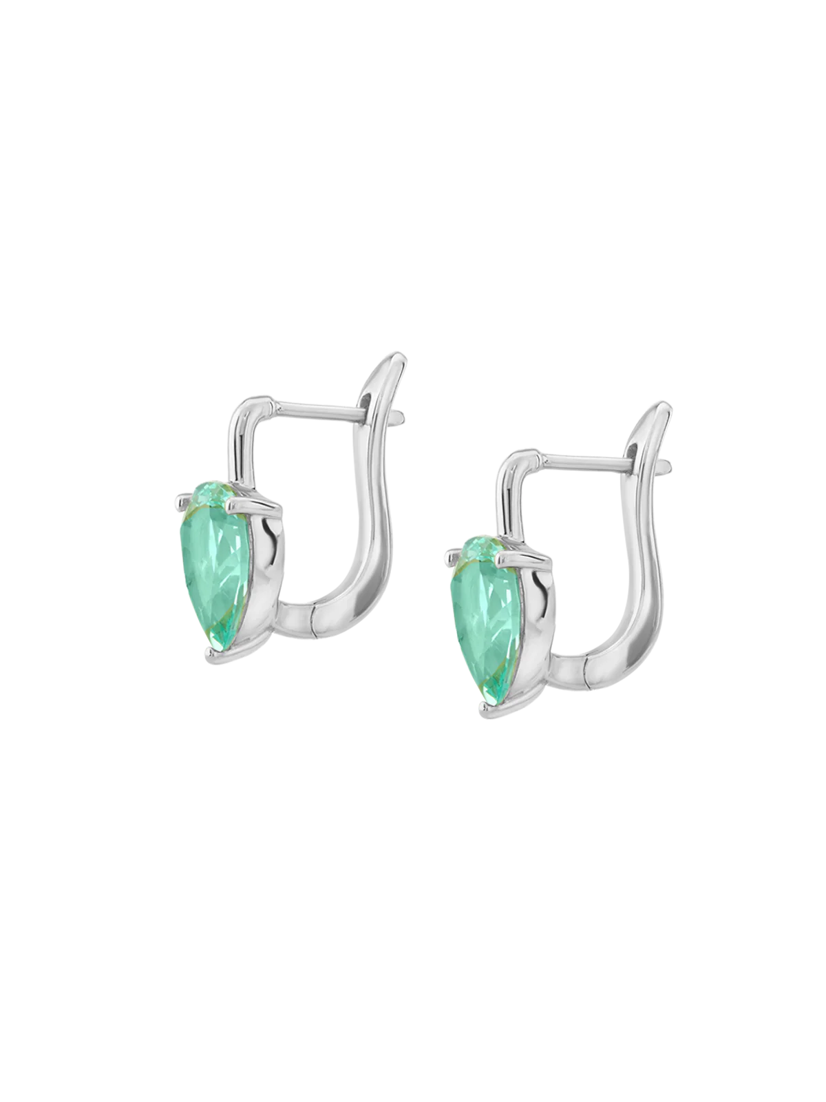 Dorsey - PORTER PEAR - CUT EARRINGS IN NANO AZURE, STERLING SILVER - Image 2