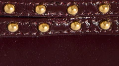 Khaite - Drew Sandal in Bordeaux Leather with Gold Studs - Image 6