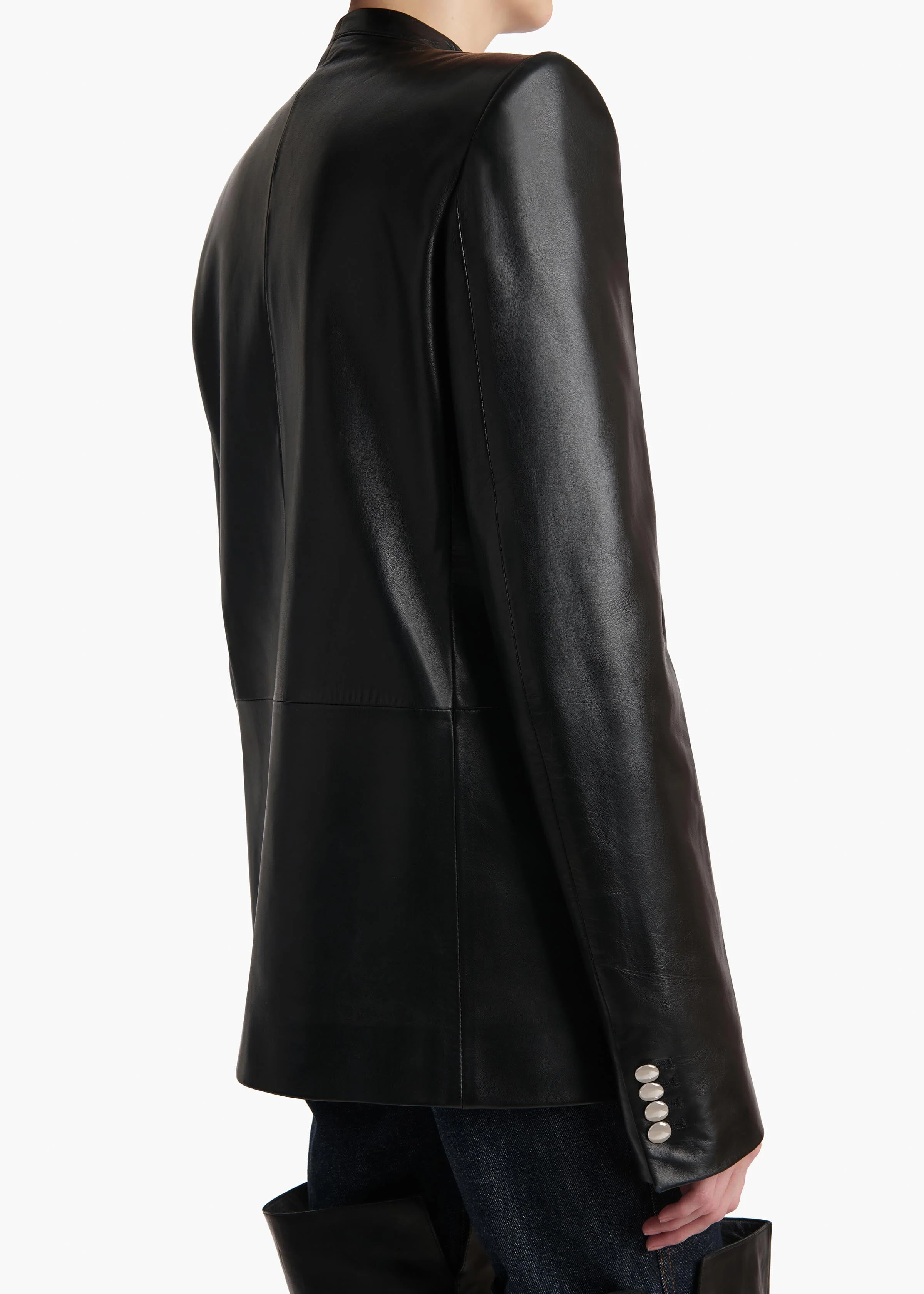 Khaite - Elona Jacket in Black Leather - Image 13