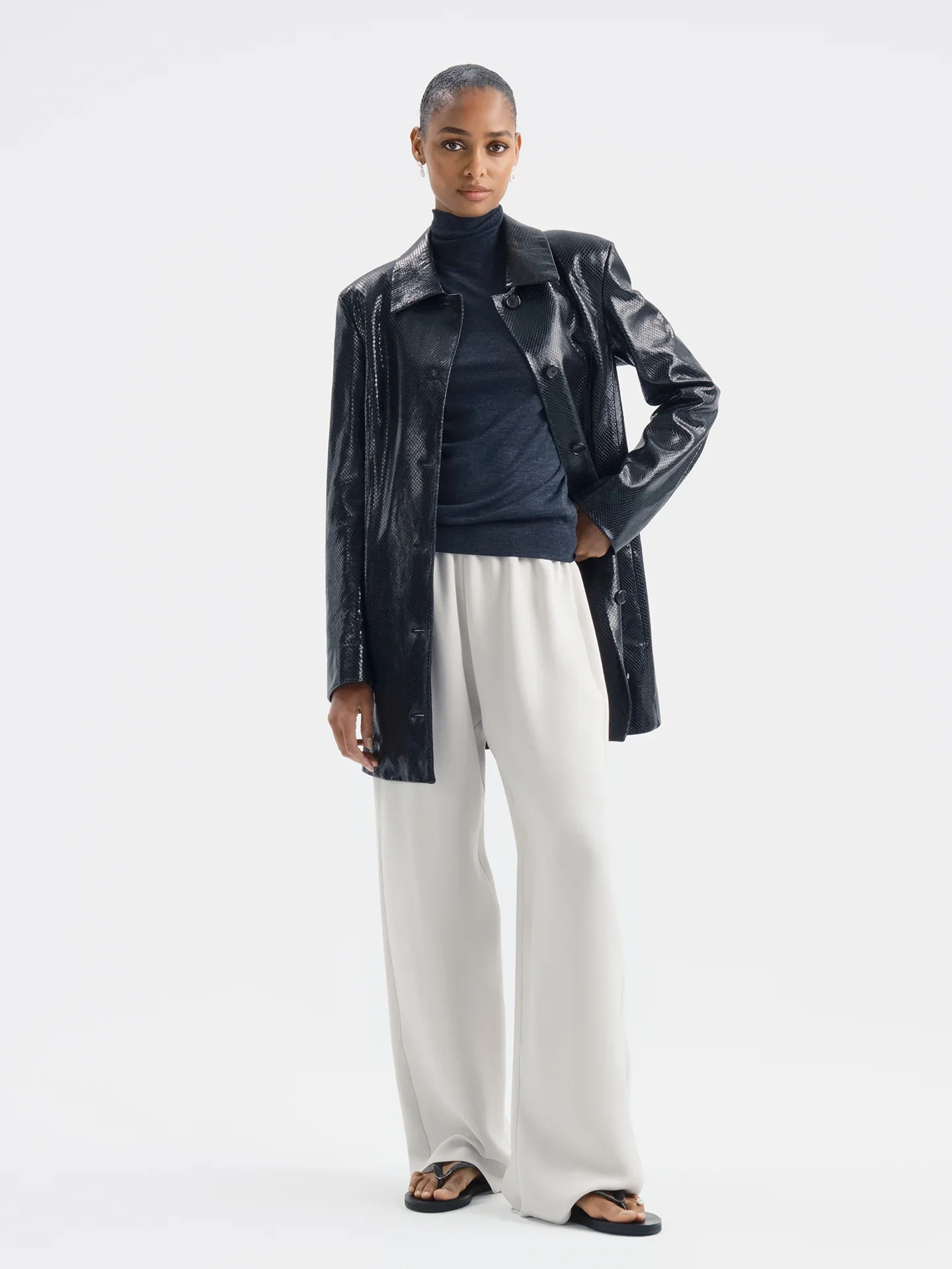 Aflalo - Elyra Jacket in Python Embossed Leather - Image 4