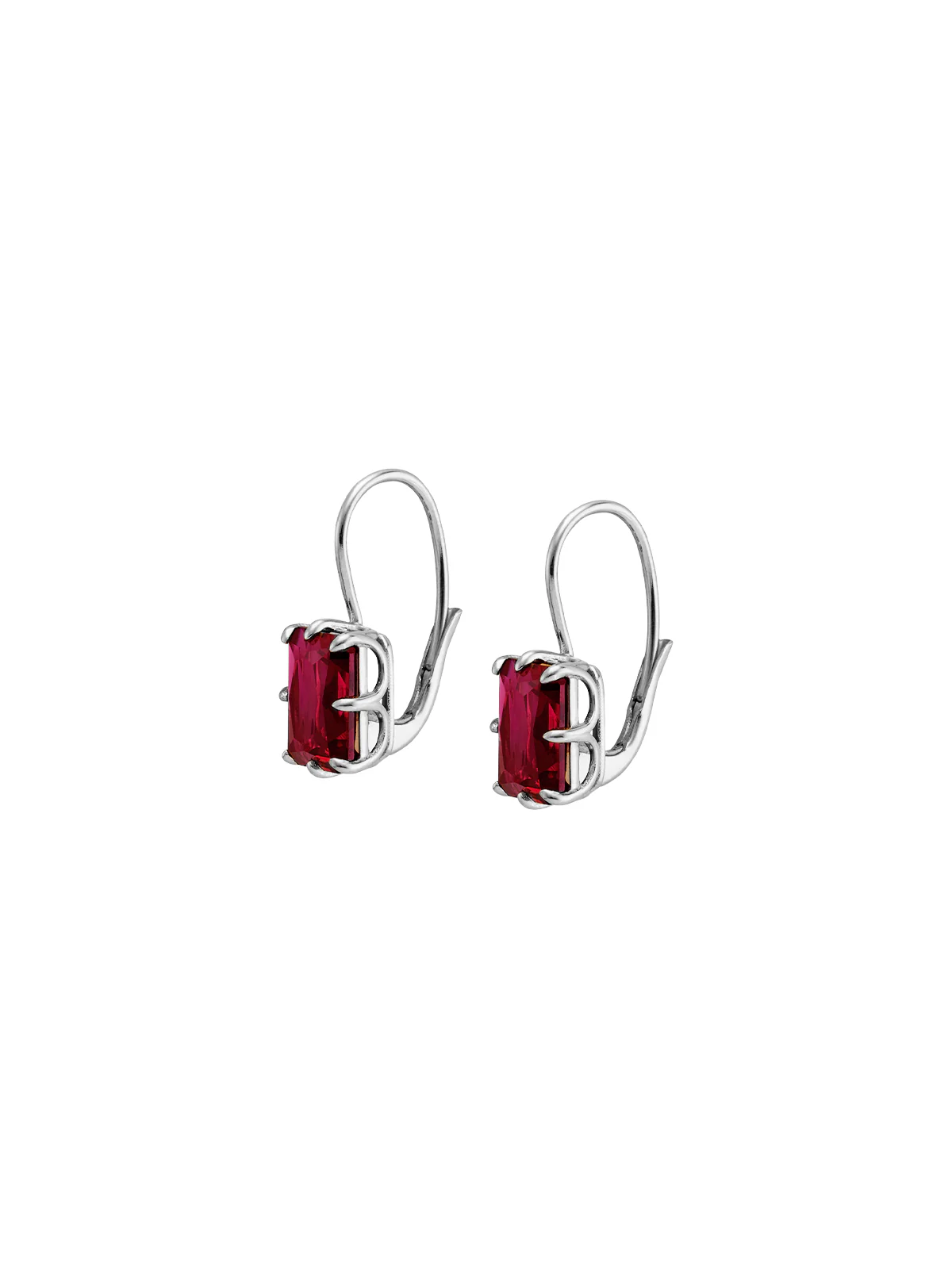 Dorsey - EMILE EARRINGS IN LAB RED SAPPHIRE - Image 2