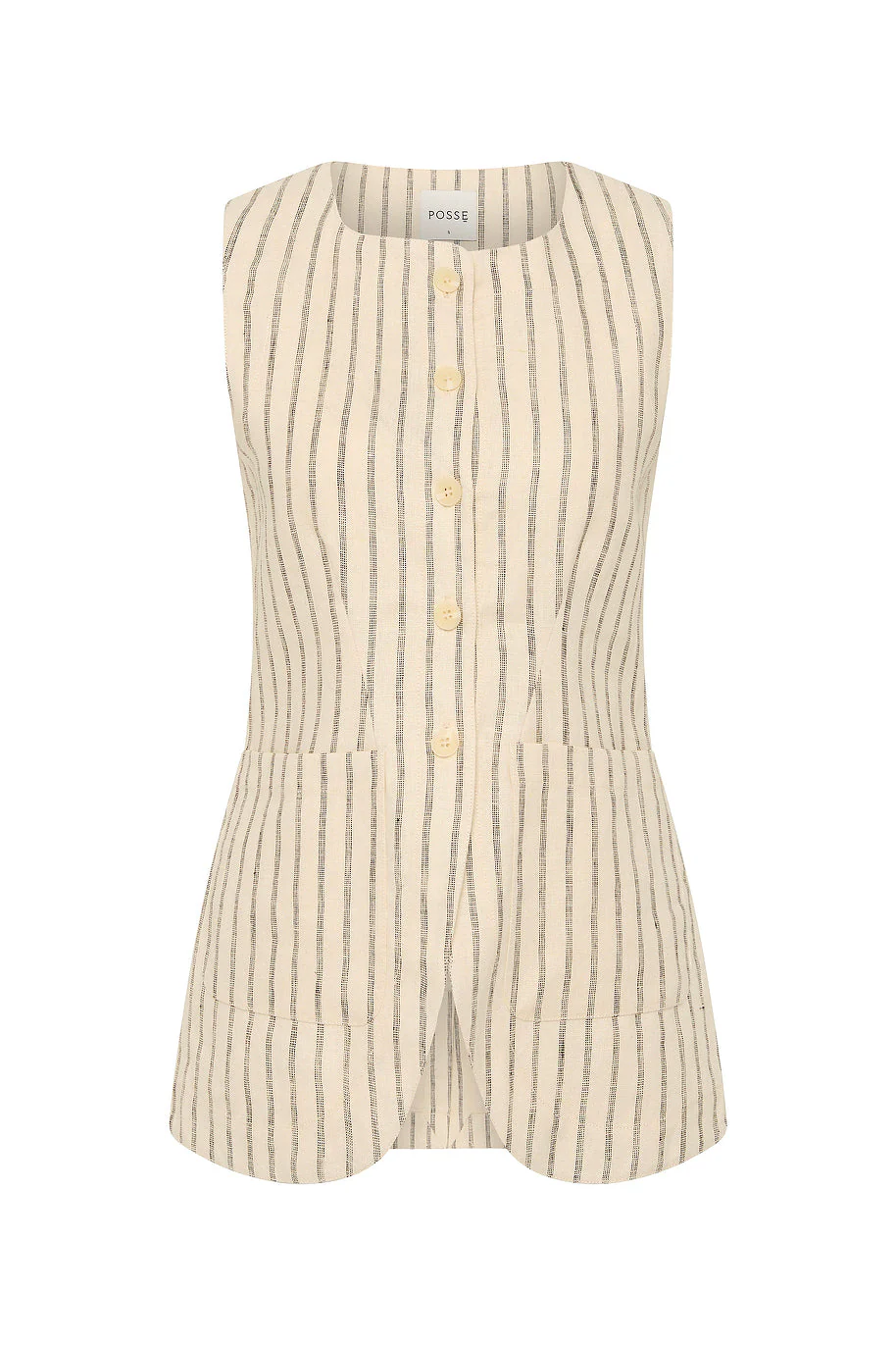 Posse - EMMA VEST - CREAM PINSTRIPE - Image 5