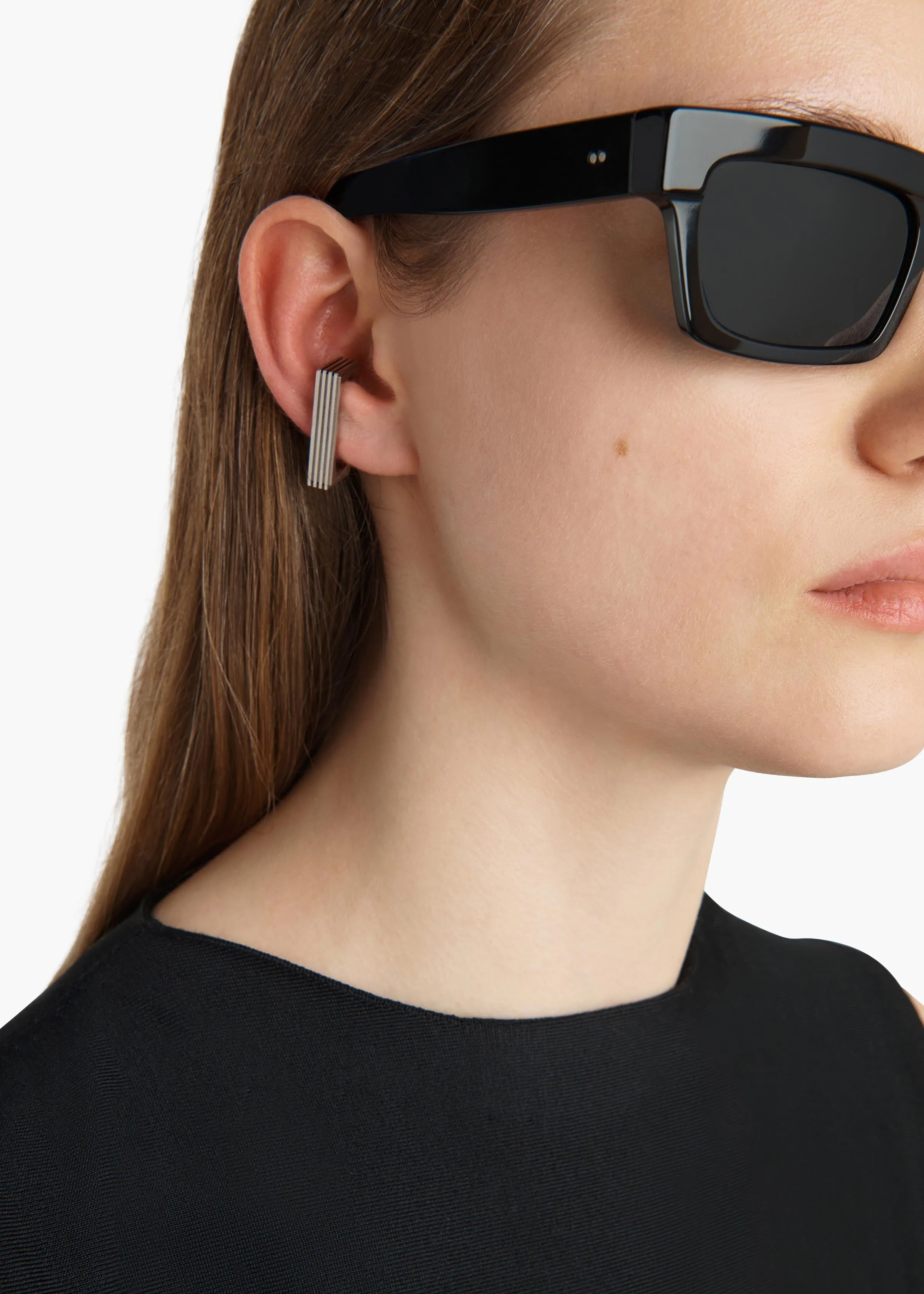 Khaite - Empire Ear Cuffs in Silver - Image 3