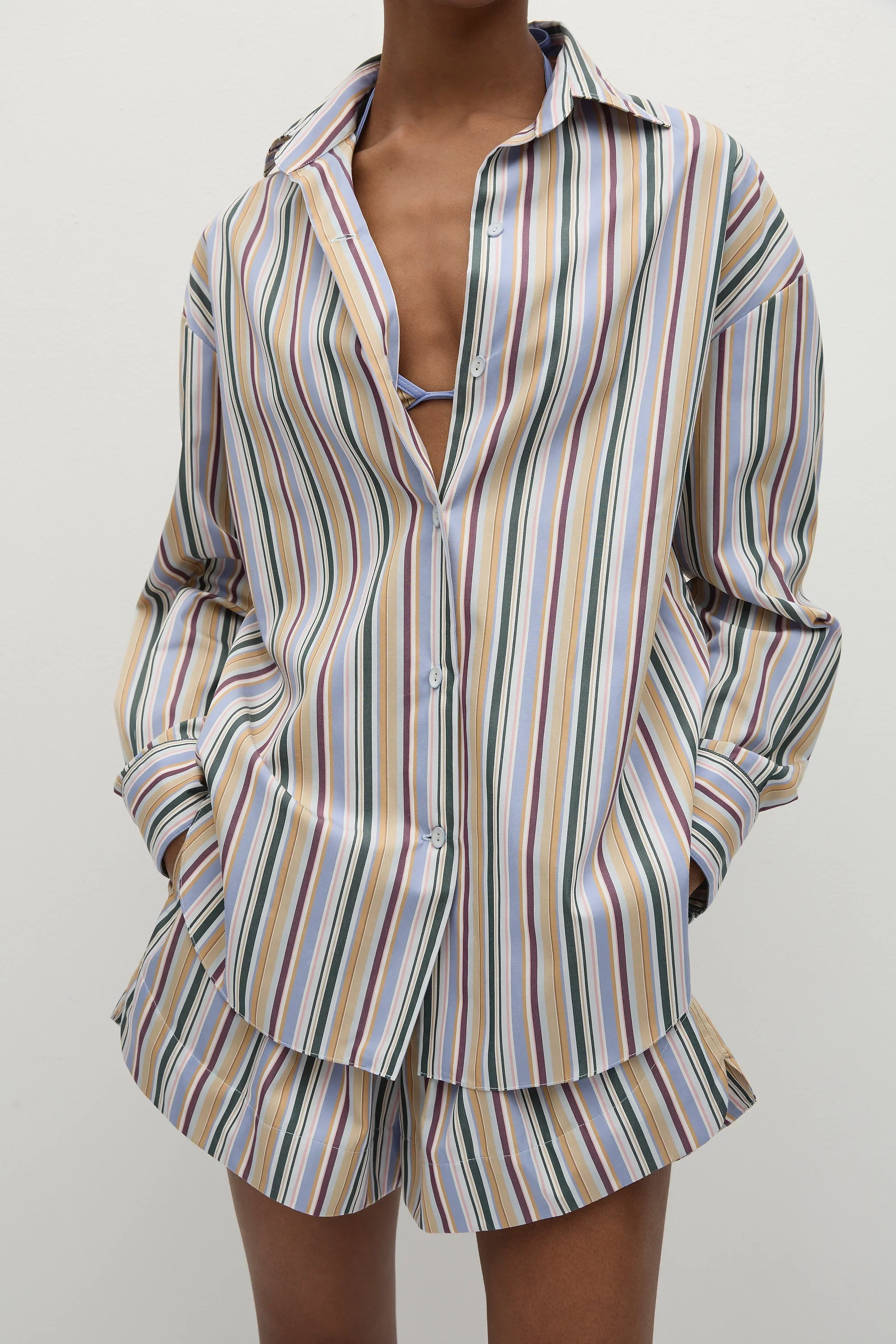 Faithfull - En Vau Oversized Shirt Sifnos Stripe - Final Sale - Image 3