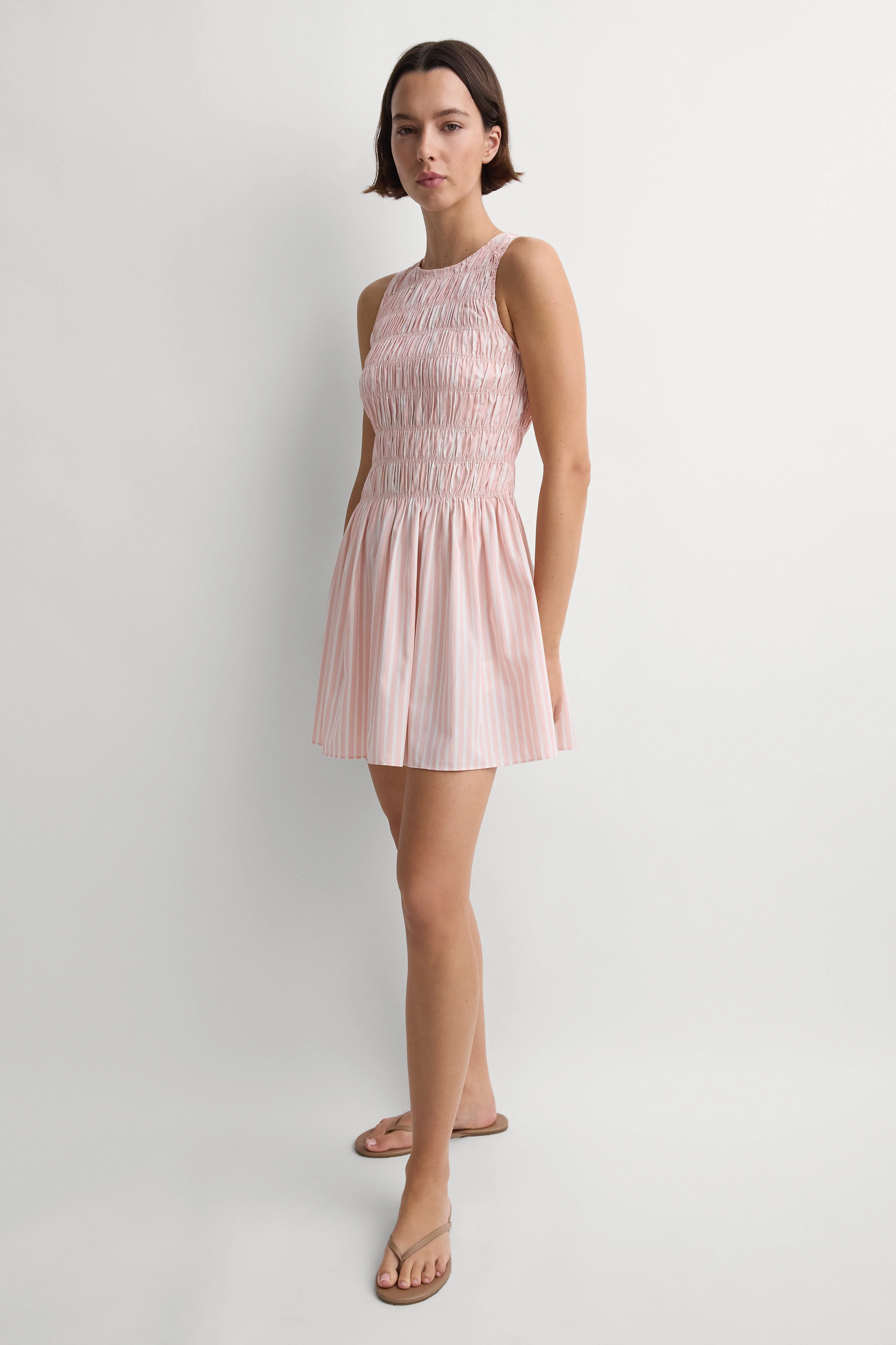Faithfull - Heidi Mini Dress Carmen Stripe Peony White - Image 3