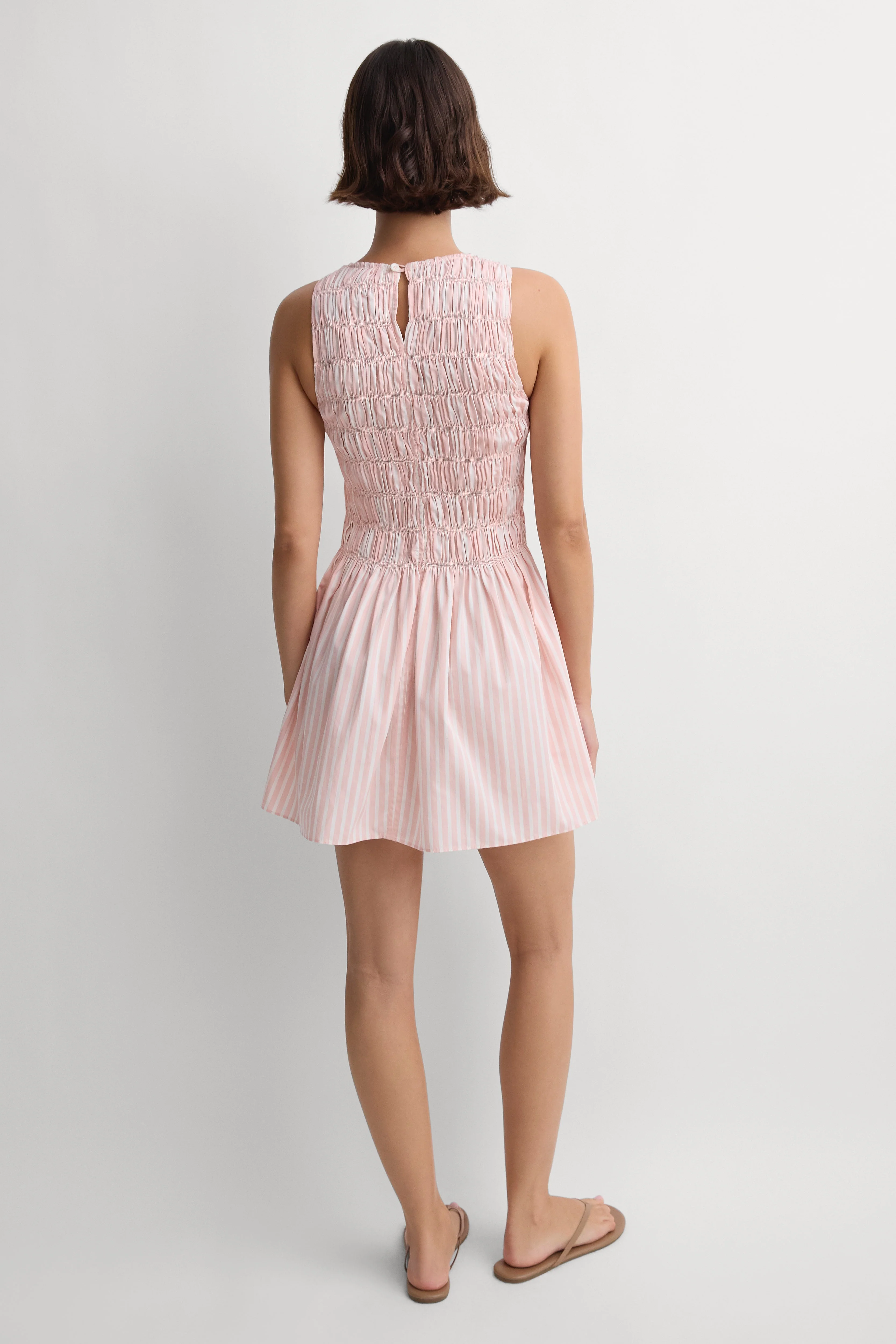 Faithfull - Heidi Mini Dress Carmen Stripe Peony White - Image 4