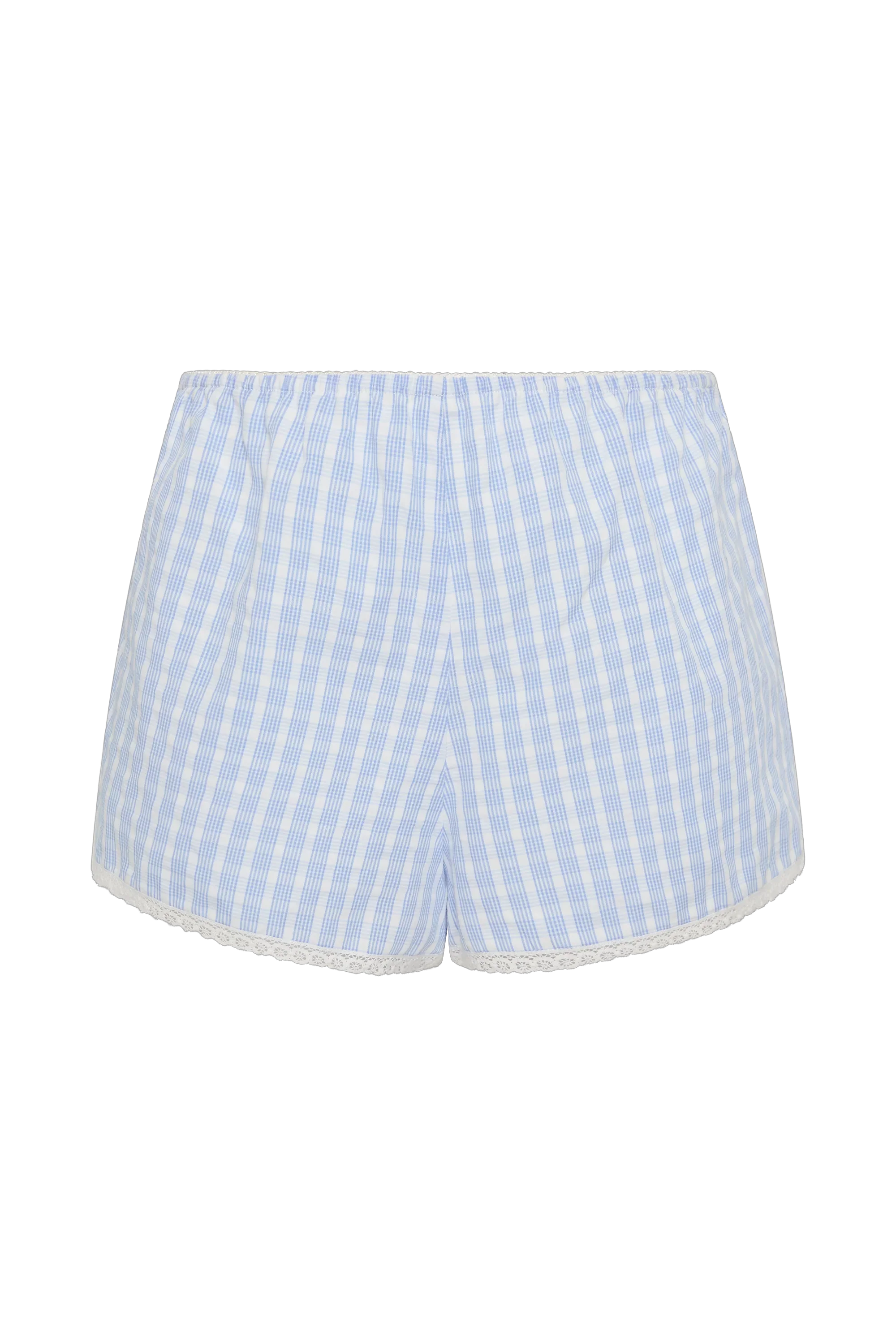 Faithfull - Lonny Short Paloma Check Light Blue White - Image 6