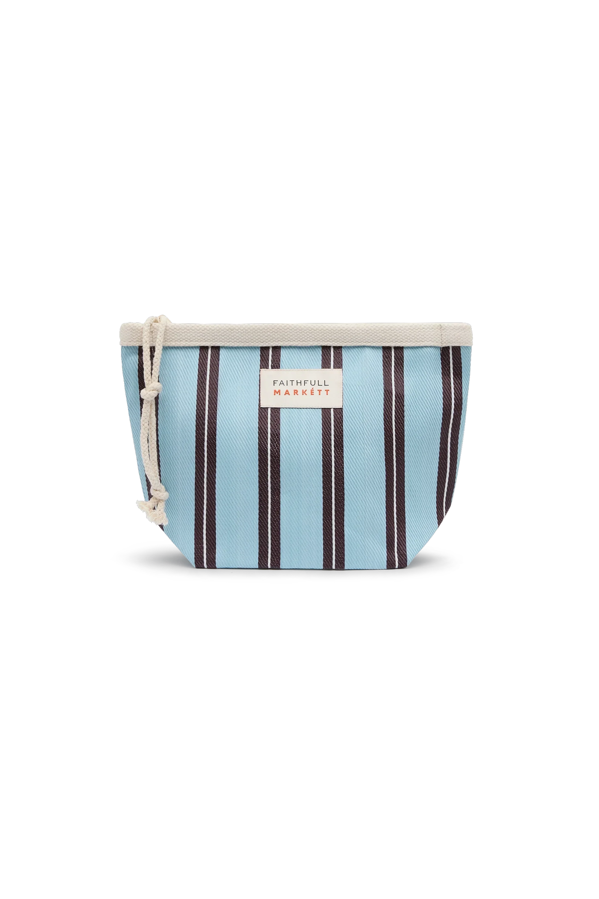 Faithfull - Markett Maxi Pouch Stripe Aqua Chocolate - Image 3
