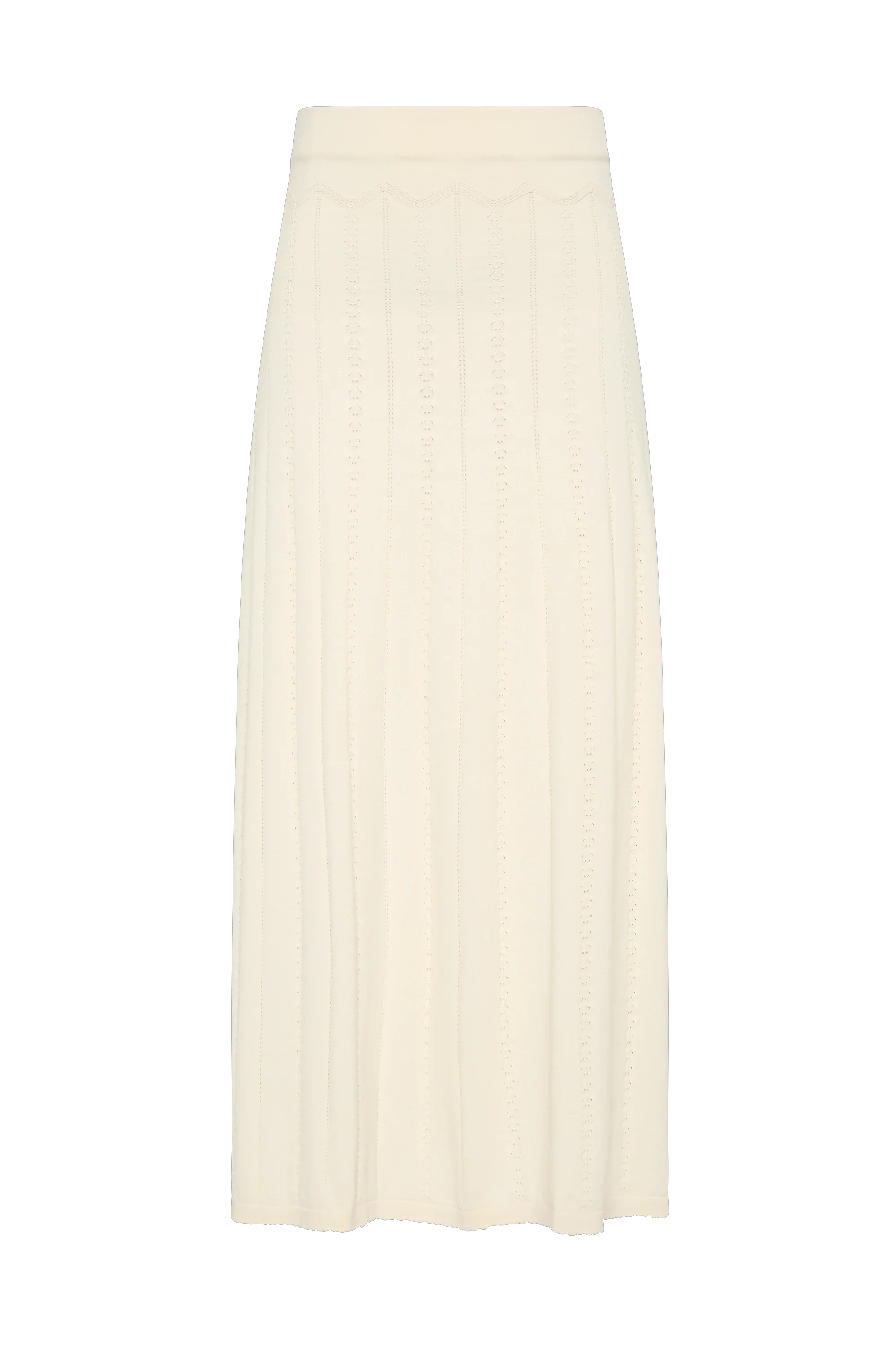 Faithfull - Mieralla Maxi Skirt Maja Pointelle Vintage White - Image 6