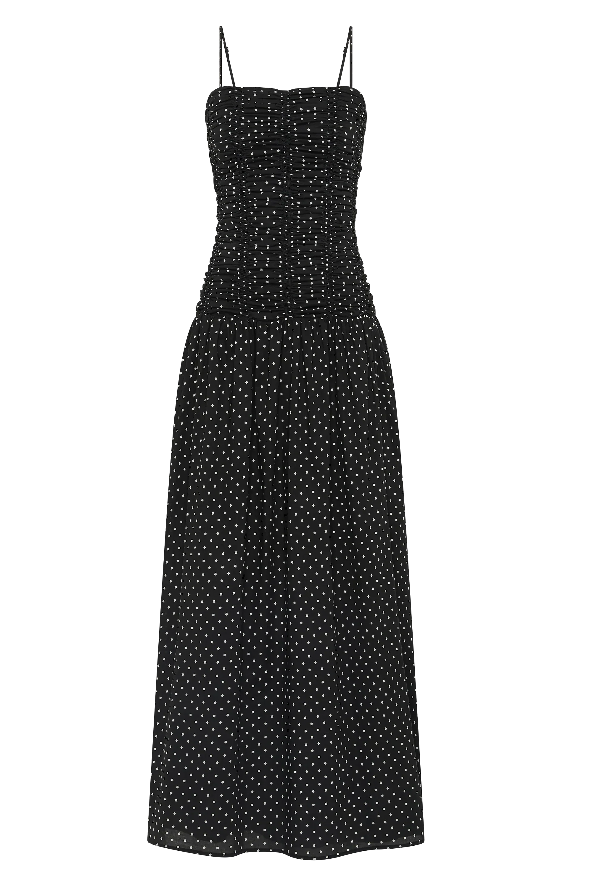 Faithfull - Mira Maxi Dress Lola Polka Dot Black Off White - Image 6
