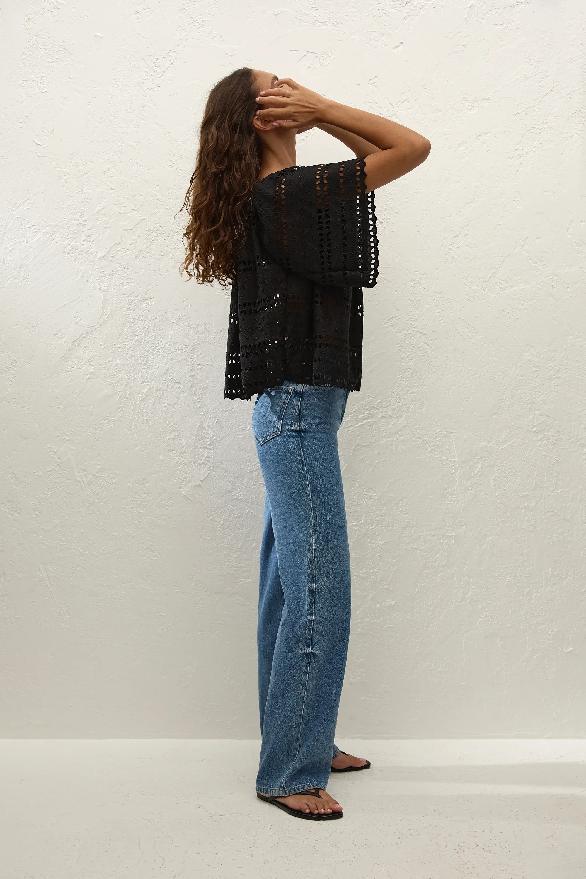 Faithfull - Mitla Top Rosa Broderie Black - Image 3